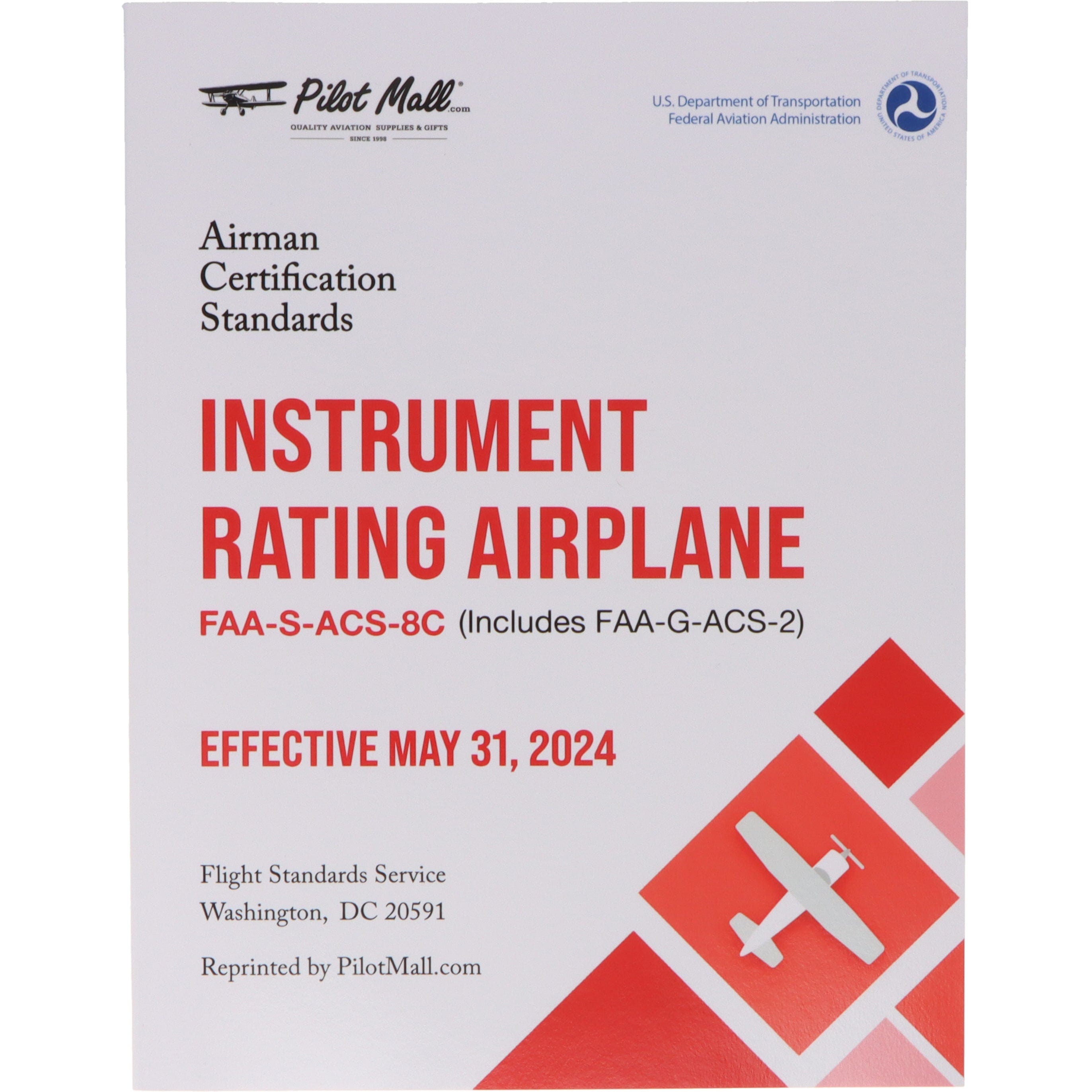 Padrões de certificação de aviador - Classificação de instrumentos - Avião: FAA-S-ACS-8C (inclui FAA-G-ACS-2)
