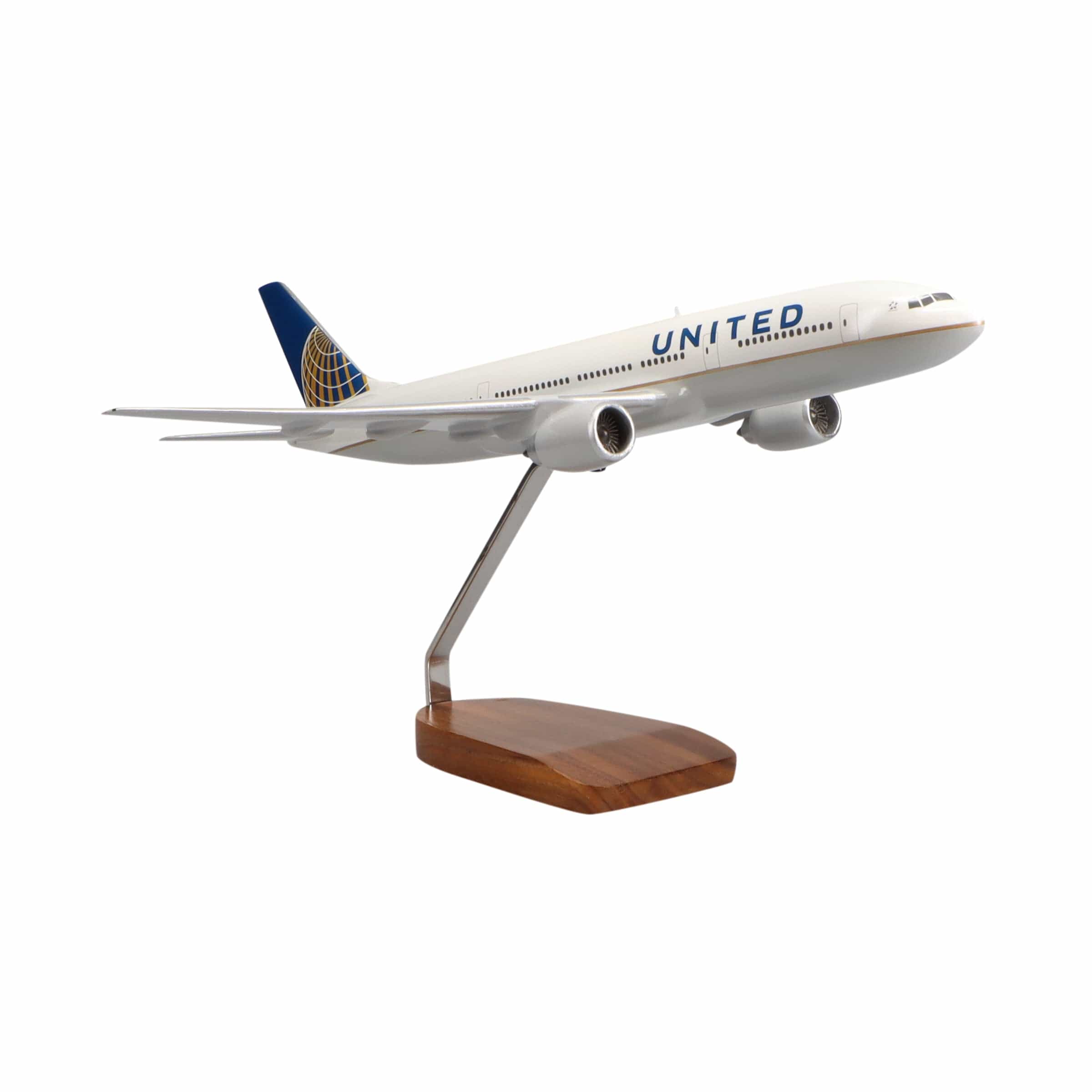 Boeing 777-200 United Airlines (Continental Merger) Large Mahogany Model