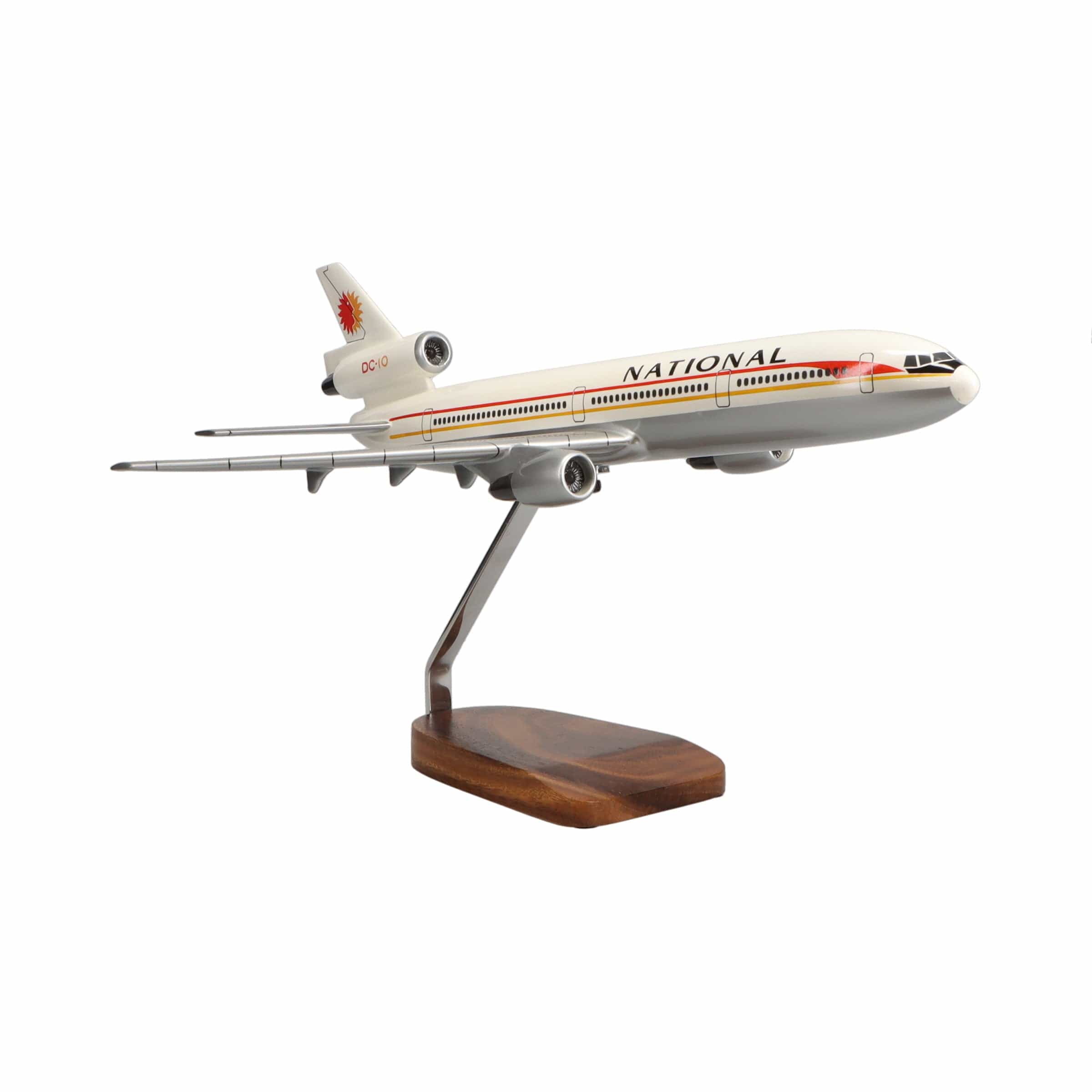 Modelo grande de mogno McDonnell Douglas DC-10 National Airlines 