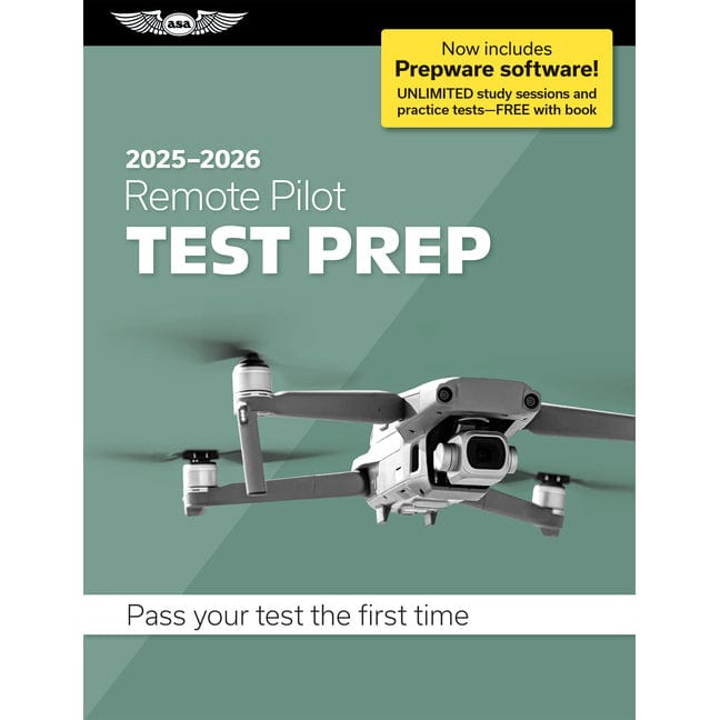 ASA Remote Pilot Test Prep 2025-2026: Paperback Plus Software