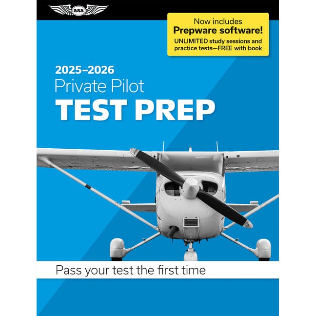 ASA Private Pilot Test Prep 2025-2026: Paperback Plus Software