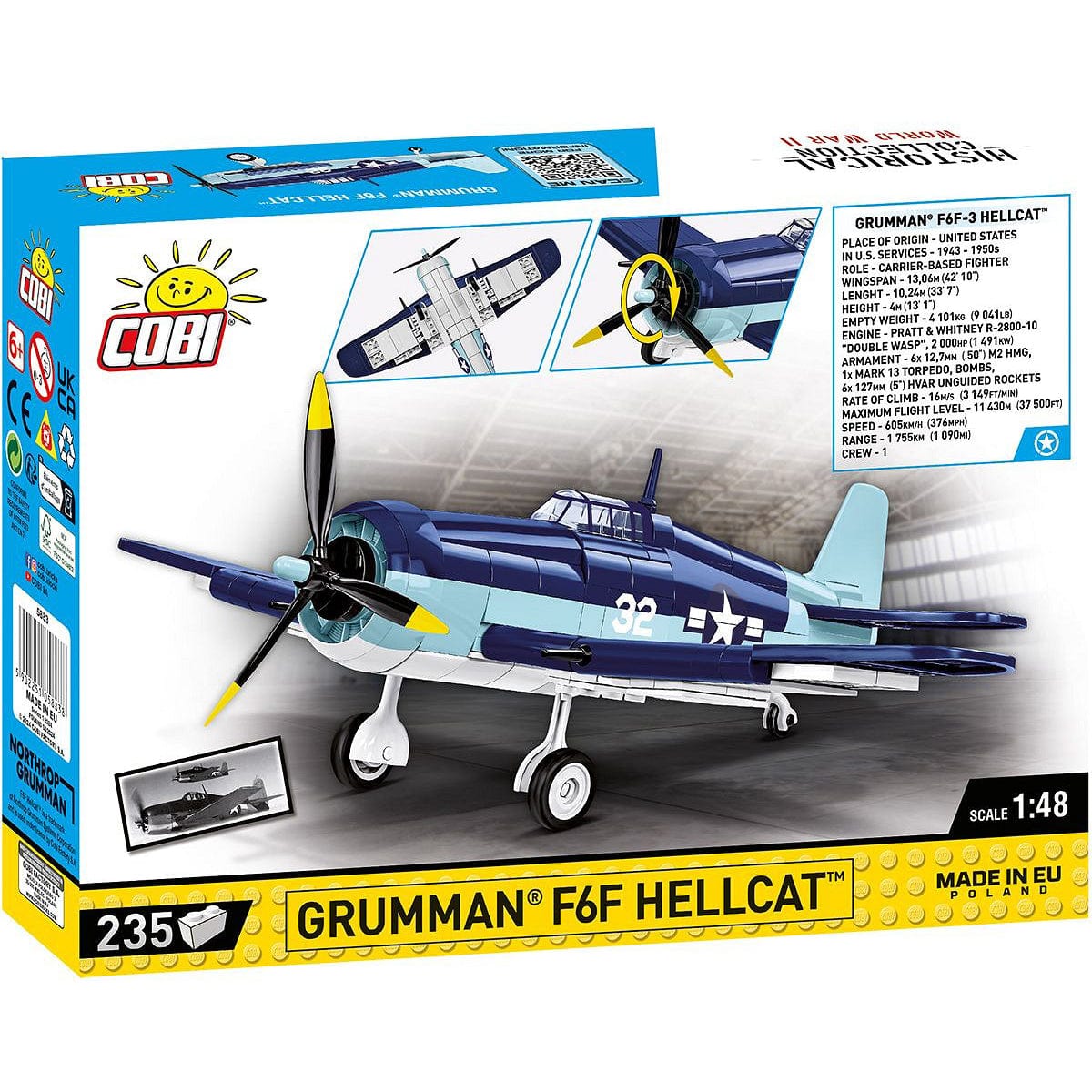 Grumman F6F Hellcat 235pc Set Cobi Blocks