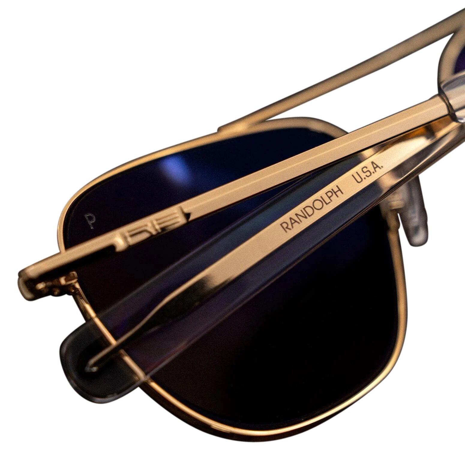 Randolph Aviator 23K Gold E.P. Bayonet Clear Skytec Glass Non-Polarized American Gray Military Special Edition