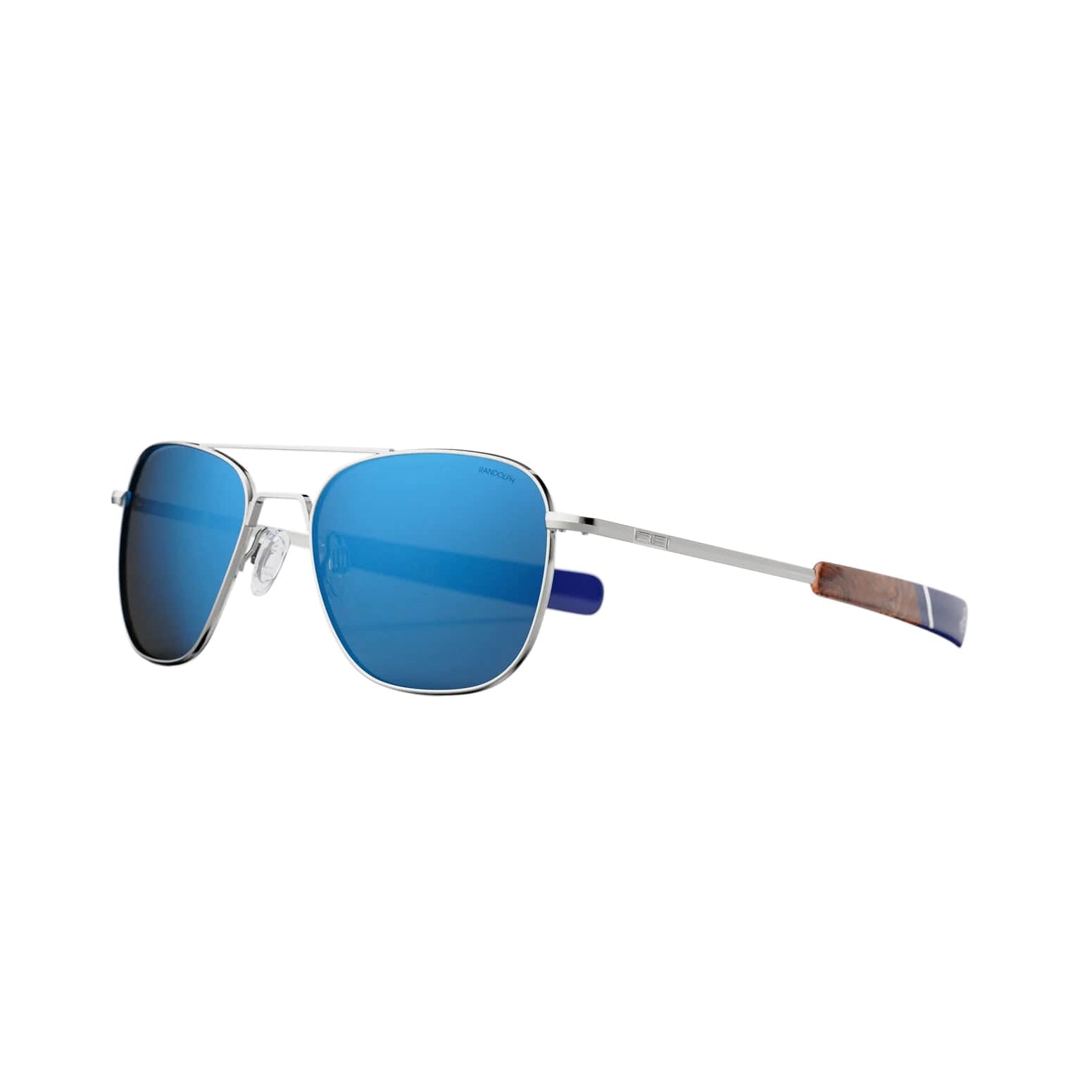 Randolph Aviator Gunmetal Bayonet Nautical Blue / Cabin Oak Skyforce Nylon Non-Polarized Atlantic Blue