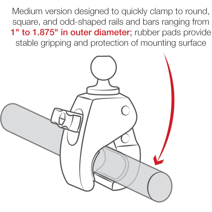 RAM Tough-Claw Medium Clamp Base with Ball RAP-B-404U