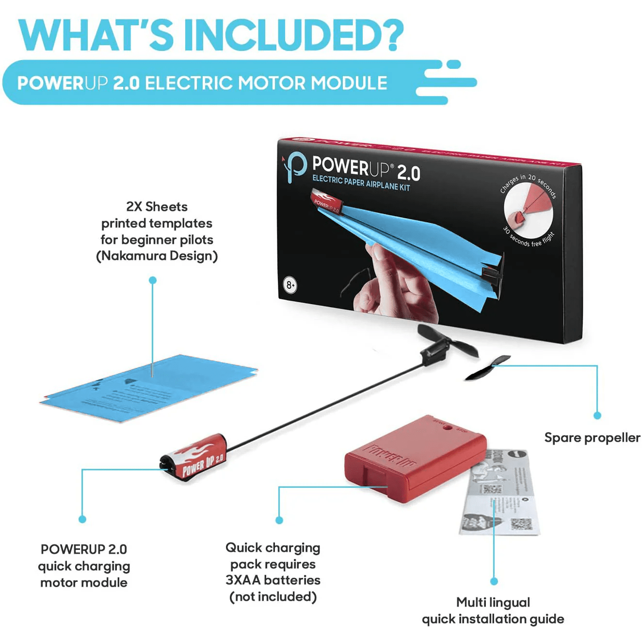 Powerup 2.0 - Electric Paper Airplane Conversion Kit