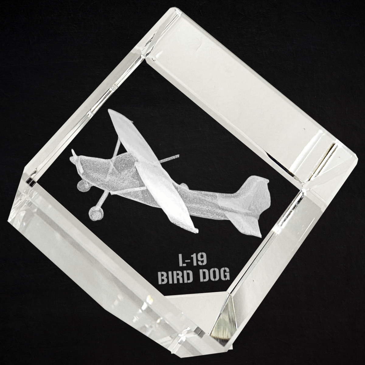 Etched Memory L-19 Bird Dog 3D Diamond Cube