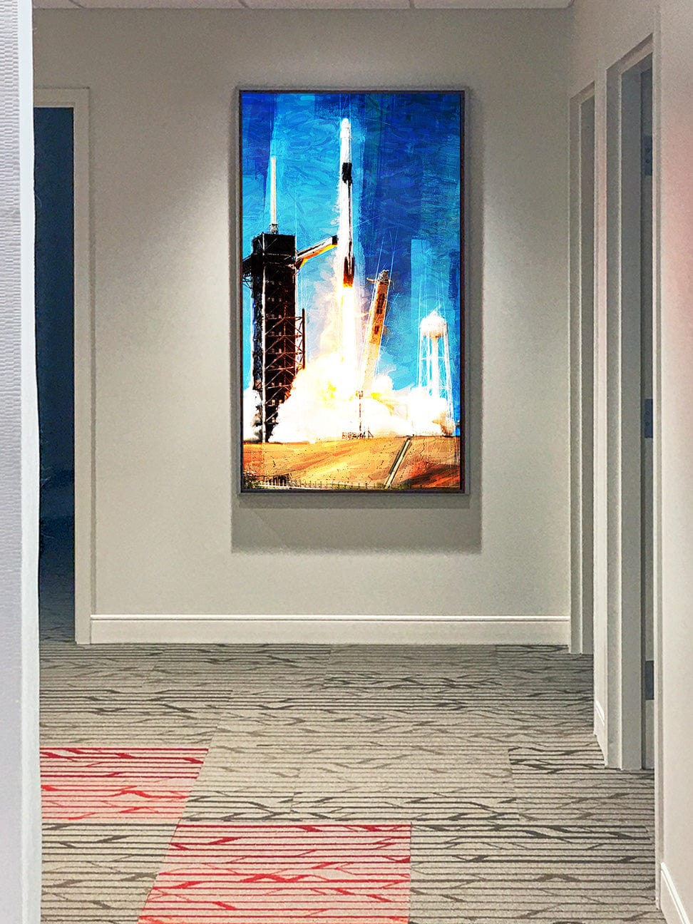 The SpaceX Crew Dragon 2 at liftoff Frank Martin Print