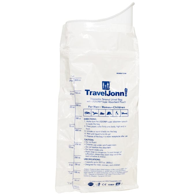 TravelJohn Resealable Disposable Urinal Bags (TJ1N-C) (3 Pack)