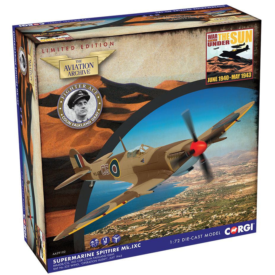 Corgi Supermarine Spitfire MkIXc, GC Colin Gray, Operation Husky July 1943 Aircraft Model