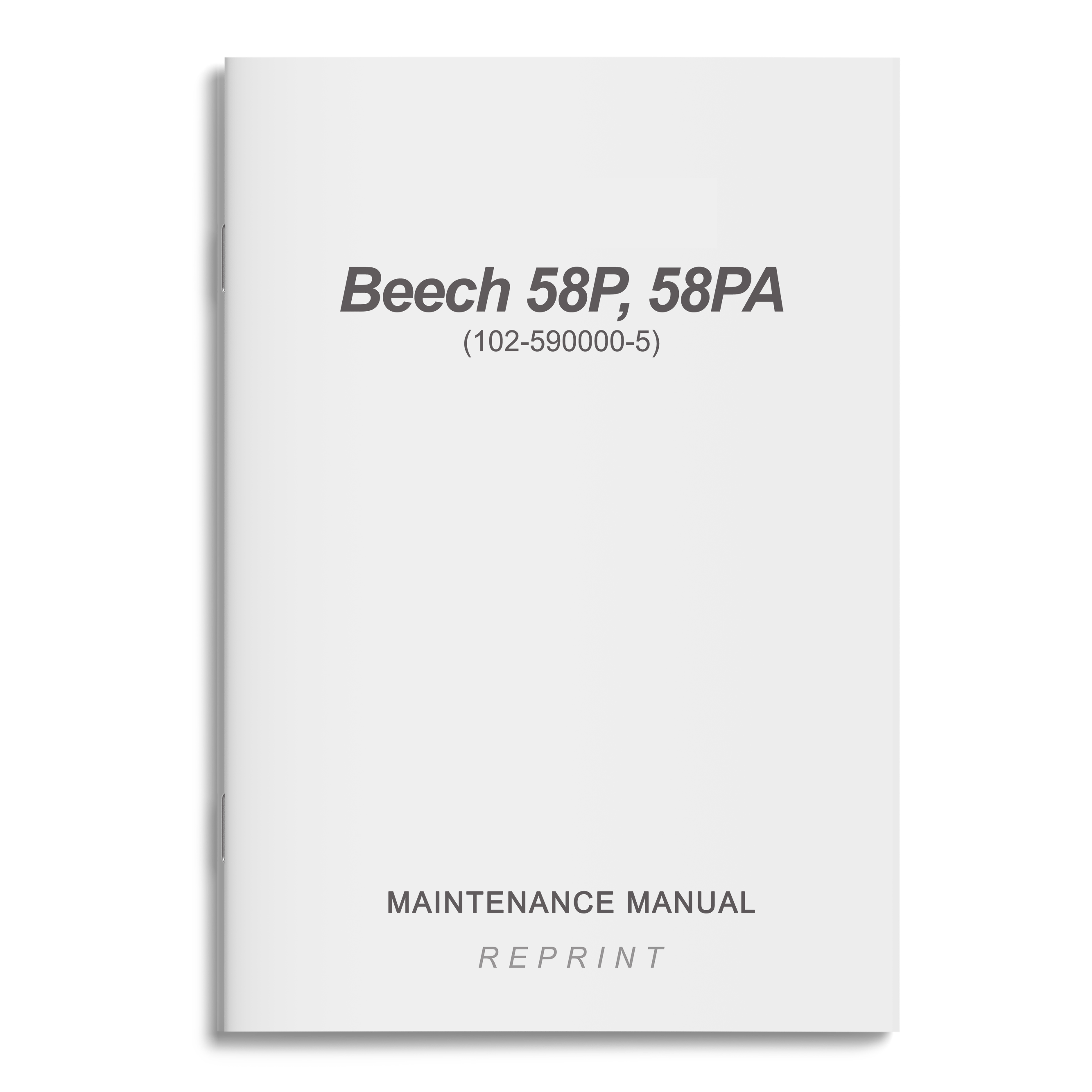 Essco Aircraft Aircraft Manual Beech 58P,58PA Maintenance Manual (102-590000-5)