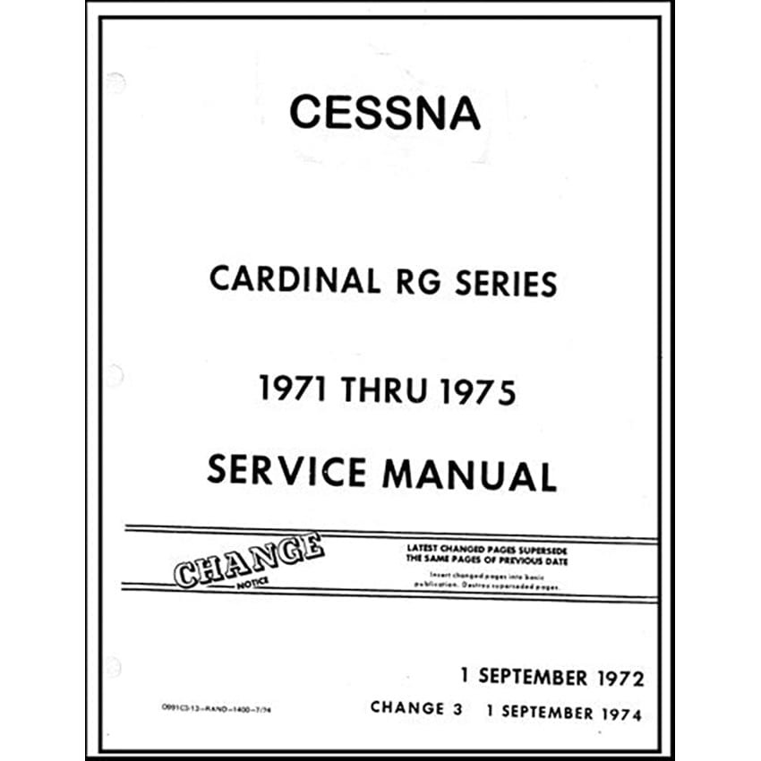 Essco Aircraft Aircraft Manual Cessna 177RG Cardinal Series 1971-75 Maintenance Manual