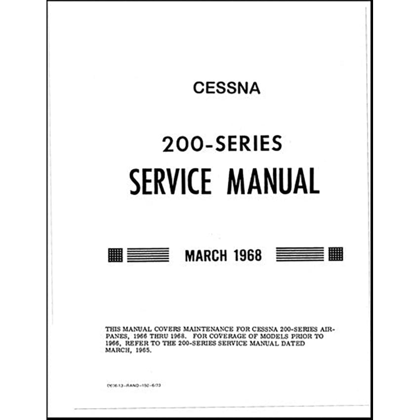 Essco Aircraft Aircraft Manual Cessna 200 Series 1966-68 Maintenance Manual