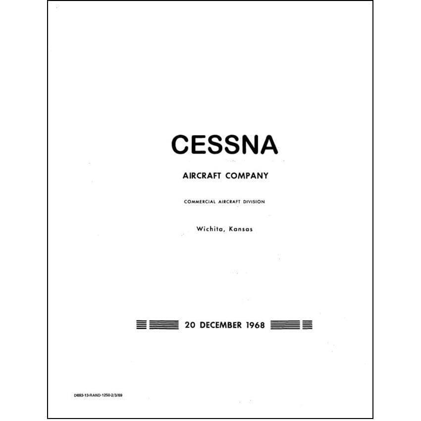 Essco Aircraft Aircraft Manual Cessna 210 Centurion 1969 Maintenance Manual