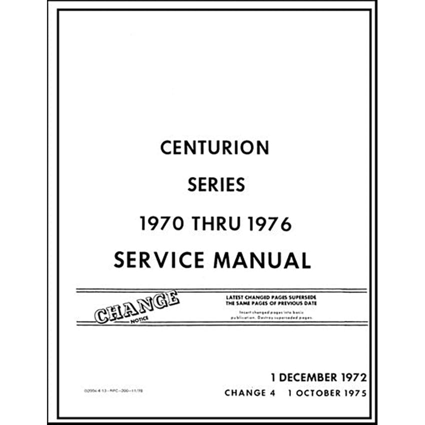 Essco Aircraft Aircraft Manual Cessna 210, T210 Centurion 1970-76 Maintenance Manual