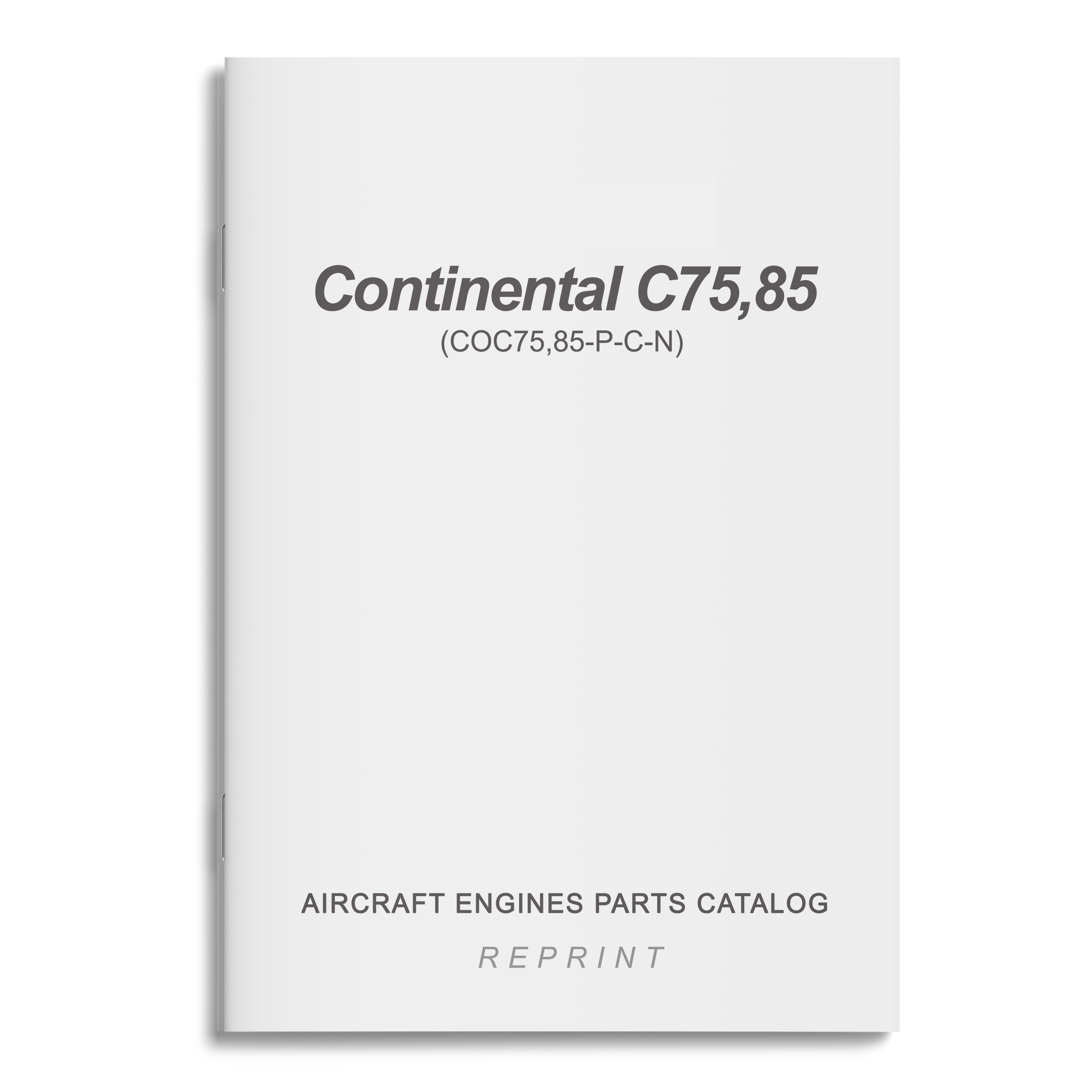 Essco Aircraft Aircraft Manual Continental C75,85 Aircraft Engines Parts Catalog (COC75,85-P-C-N)