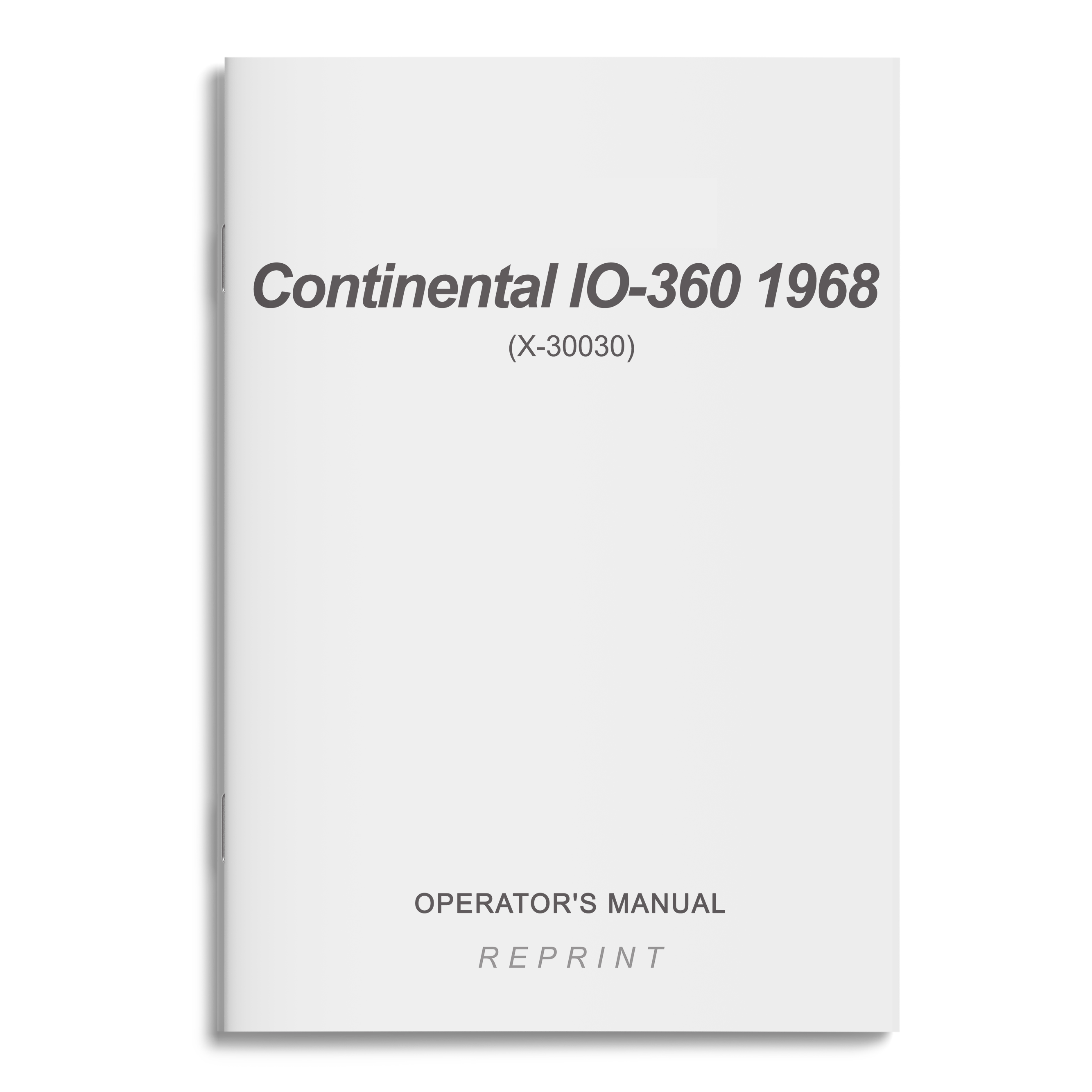 Essco Aircraft Aircraft Manual Continental IO-360 1968 Operator's Manual (X-30032)