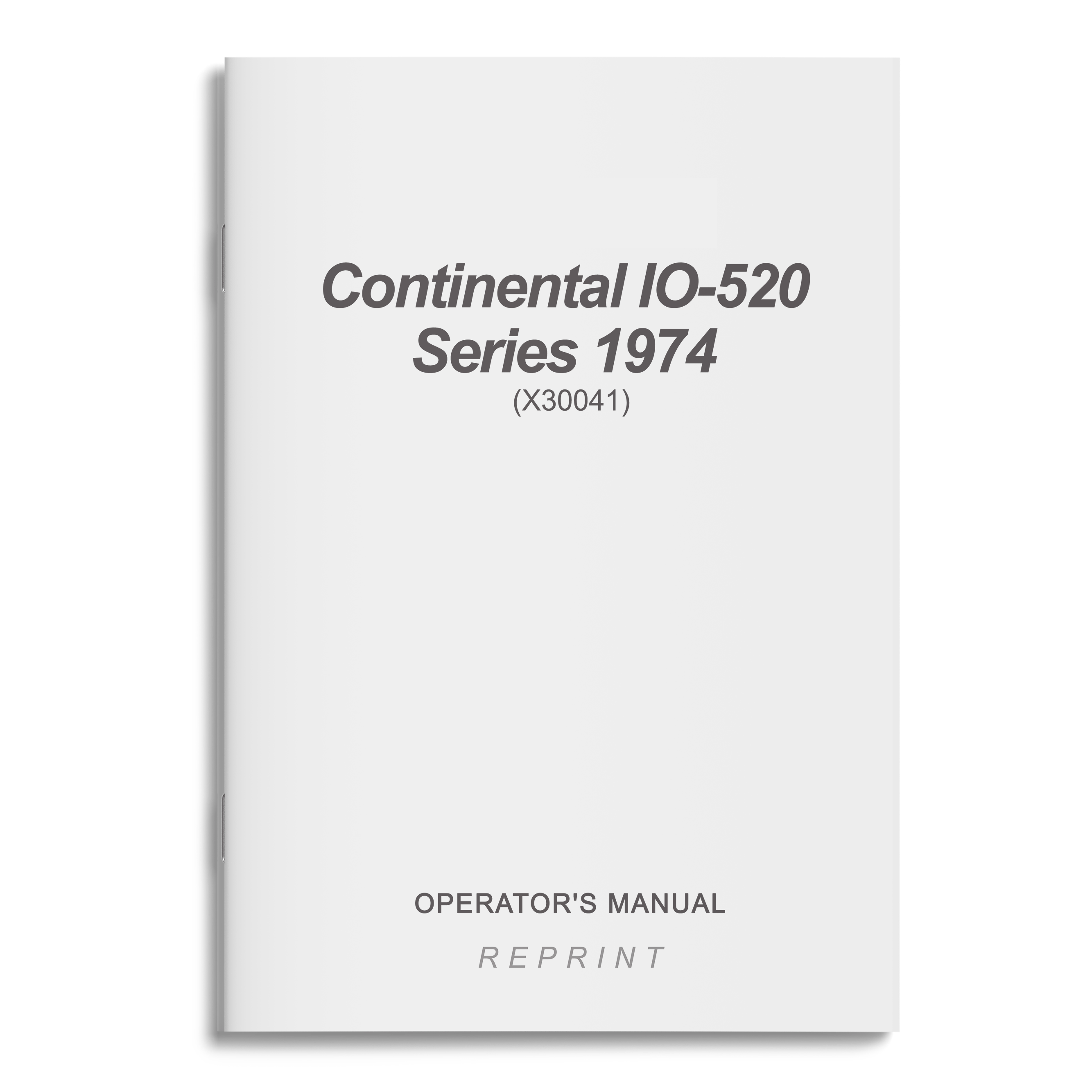 Essco Aircraft Aircraft Manual Continental IO-520 Series 1974 Operator's Manual (X30041)