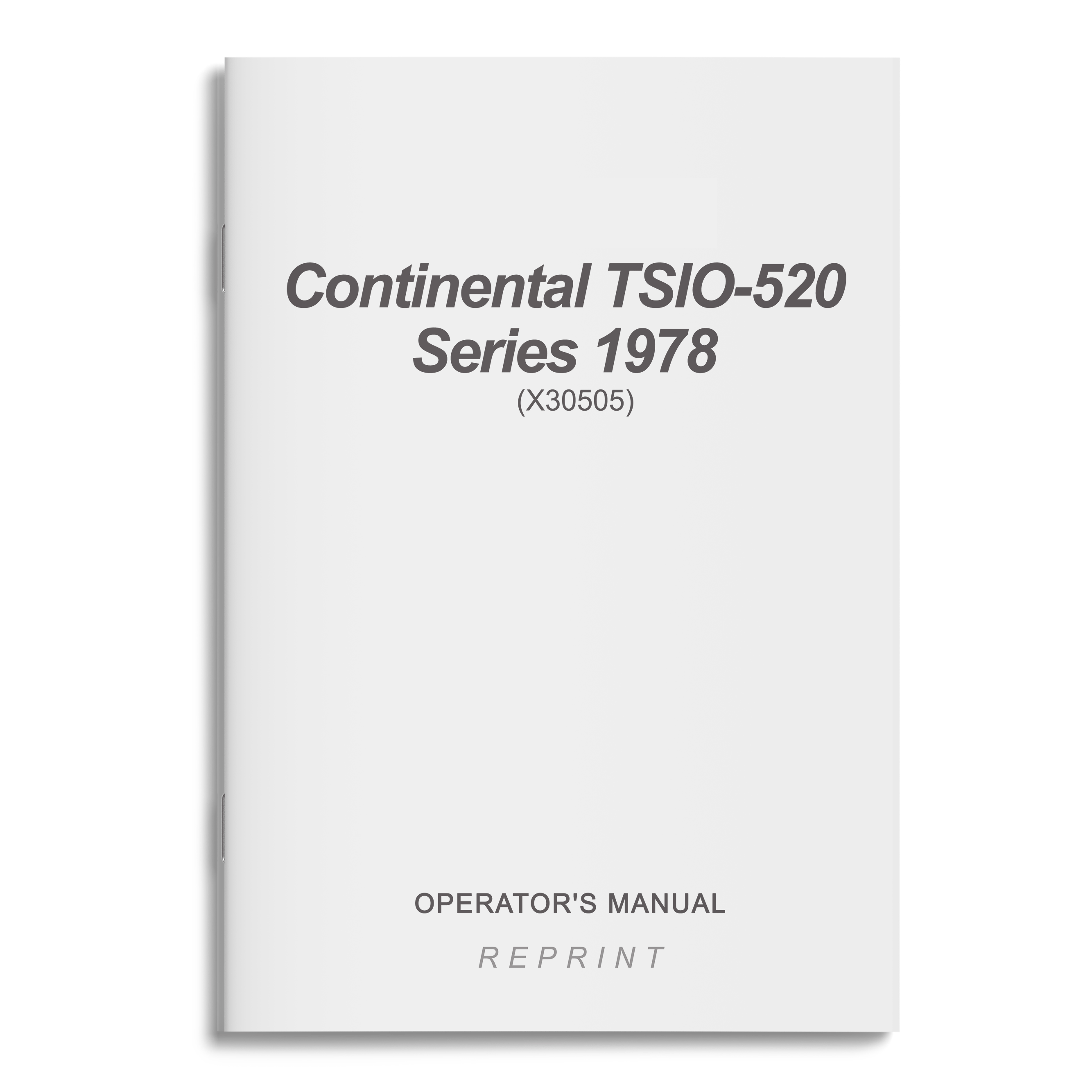 Essco Aircraft Aircraft Manual Continental TSIO-520 Series 1978 Operator's Manual (X30505)