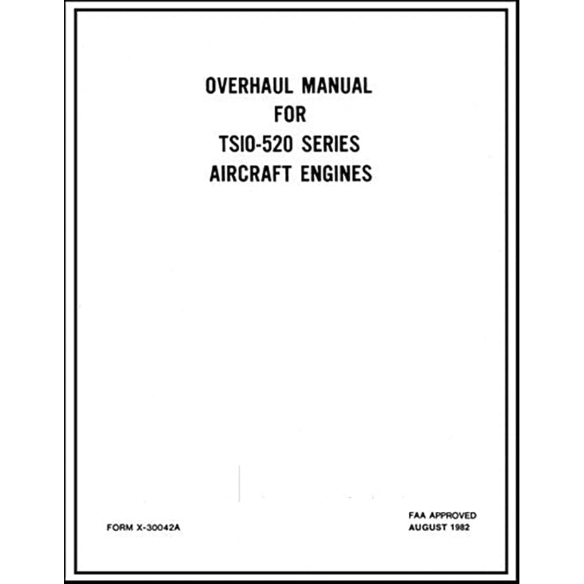 Essco Aircraft Aircraft Manual Continental TSIO-520 Series 1982 Overhaul Manual (X30042A)