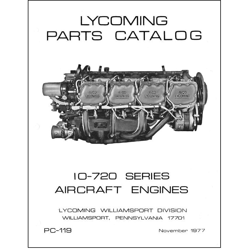 Essco Aircraft Aircraft Manual Lycoming IO-720 Series, 1983 Parts Catalog PC-119-A (PC-119-A)