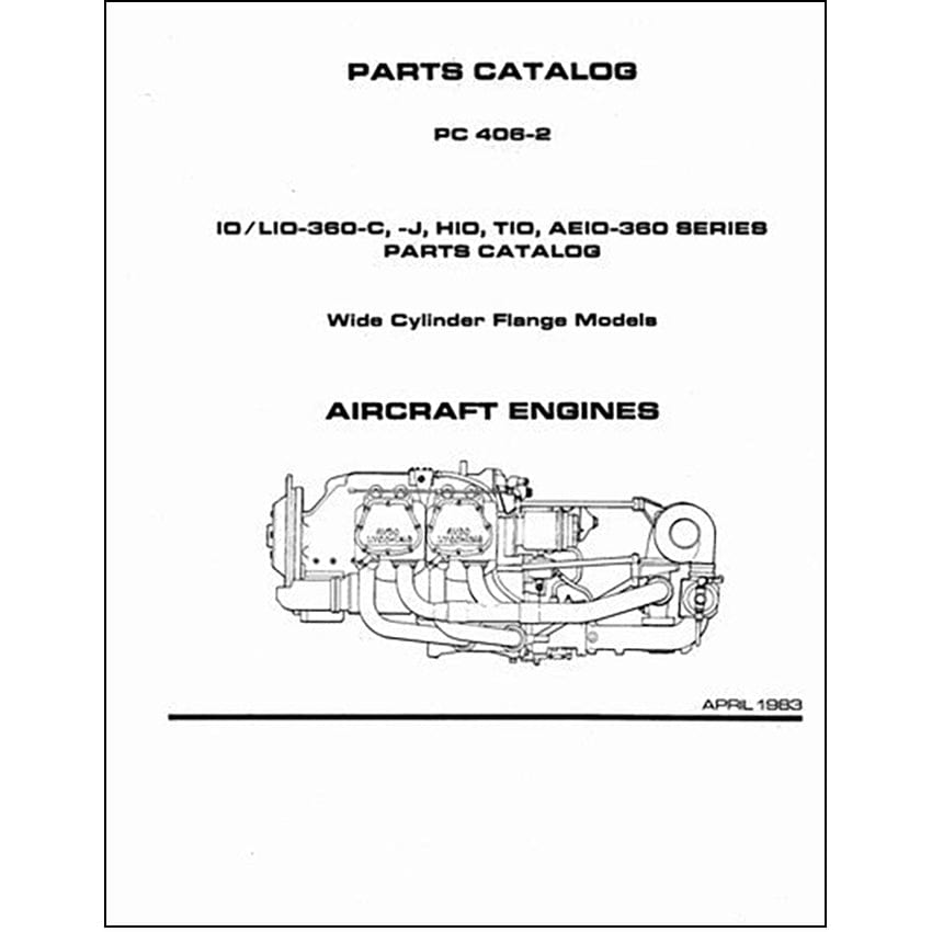 Essco Aircraft Aircraft Manual Lycoming IO-LIO-360C,J,HIO,TIO,AEIO-360 Parts Catalog PC-406-2 (PC-406-2)