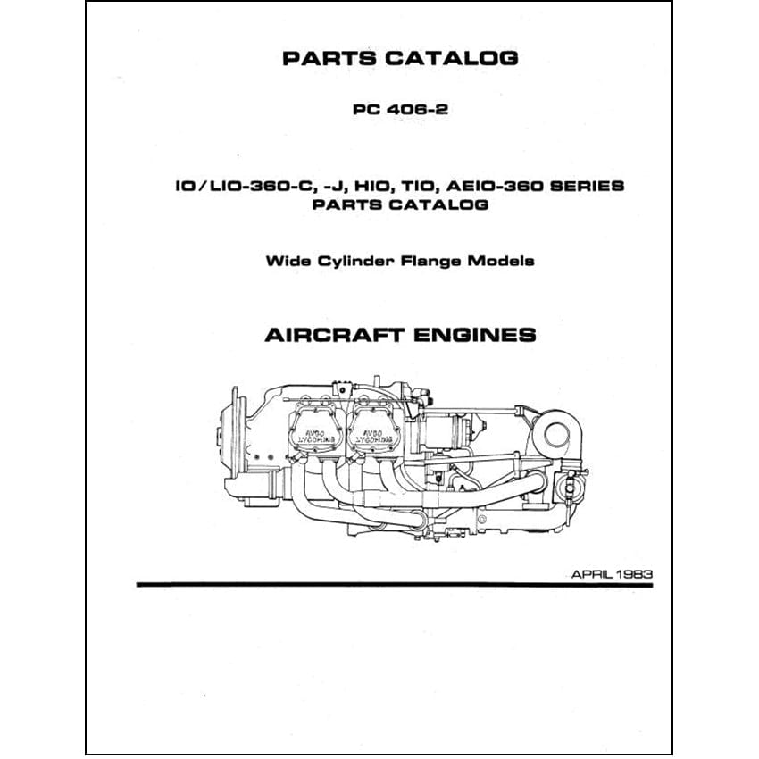 Essco Aircraft Aircraft Manual Lycoming IO,LIO,AEIO-360Series, 1983 Parts Catalog PC-406-2B (PC-406-2B)