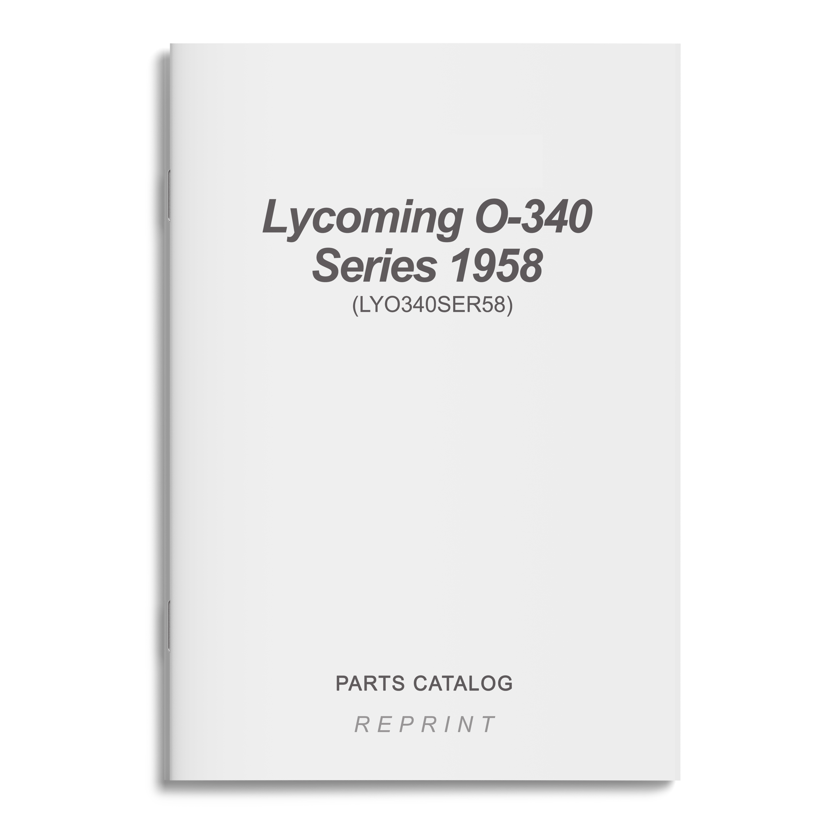 Essco Aircraft Aircraft Manual Lycoming O-340 Series 1958 Parts Catalog (LYO340SER58)