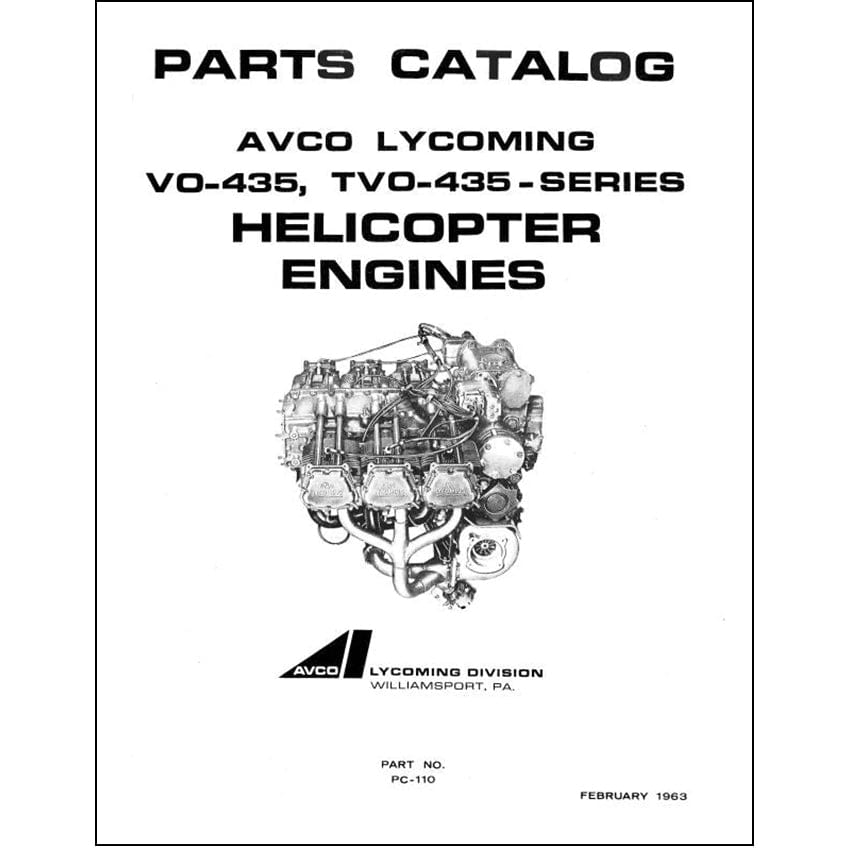 Essco Aircraft Aircraft Manual Lycoming VO-435,TVO-435 SER 1963 Parts Catalog PC-110 (PC-110)