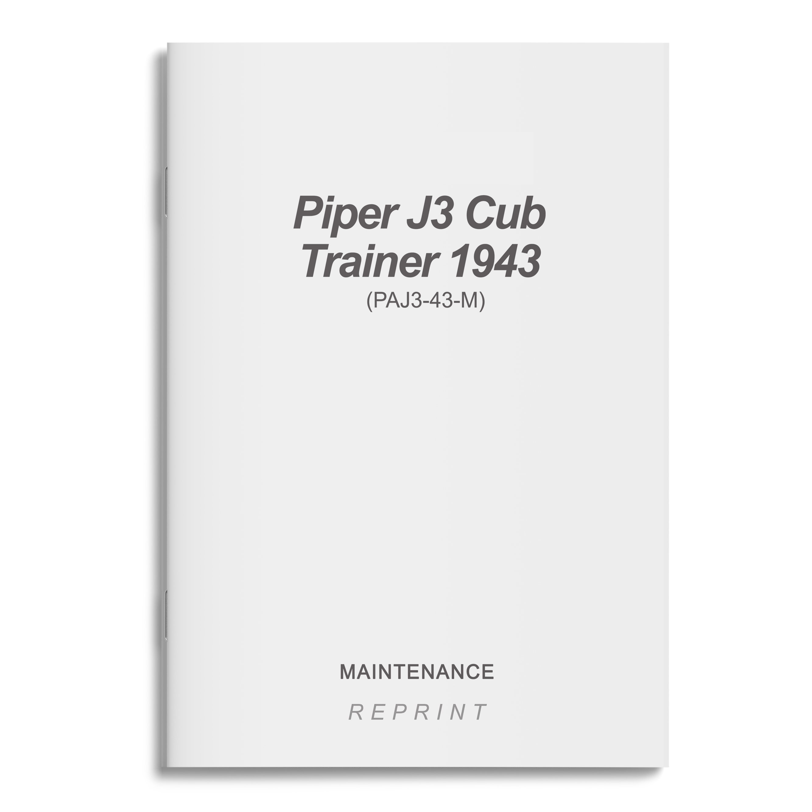 Essco Aircraft Aircraft Manual Piper J3 Cub Trainer 1943 Maintenance (PAJ3-43-M)