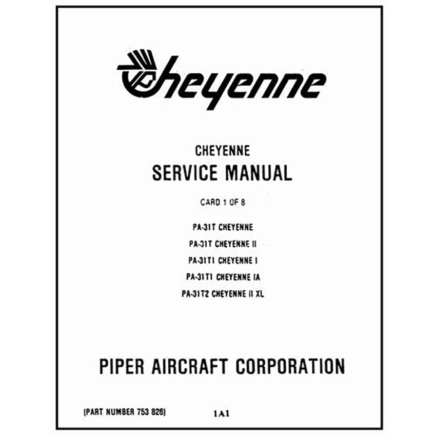 Essco Aircraft Aircraft Manual Piper PA31T,TIA, TI, T2  Cheyenne Maintenance Manual (753-826)