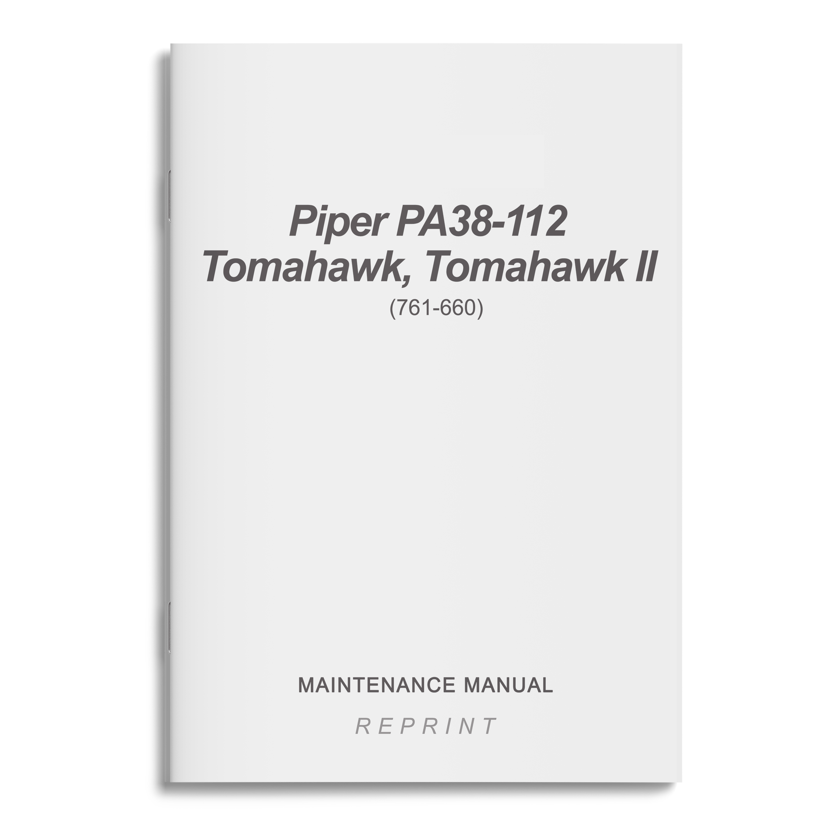 Essco Aircraft Aircraft Manual Piper PA38-112 Tomahawk, Tomahawk II Maintenance Manual (761-660)