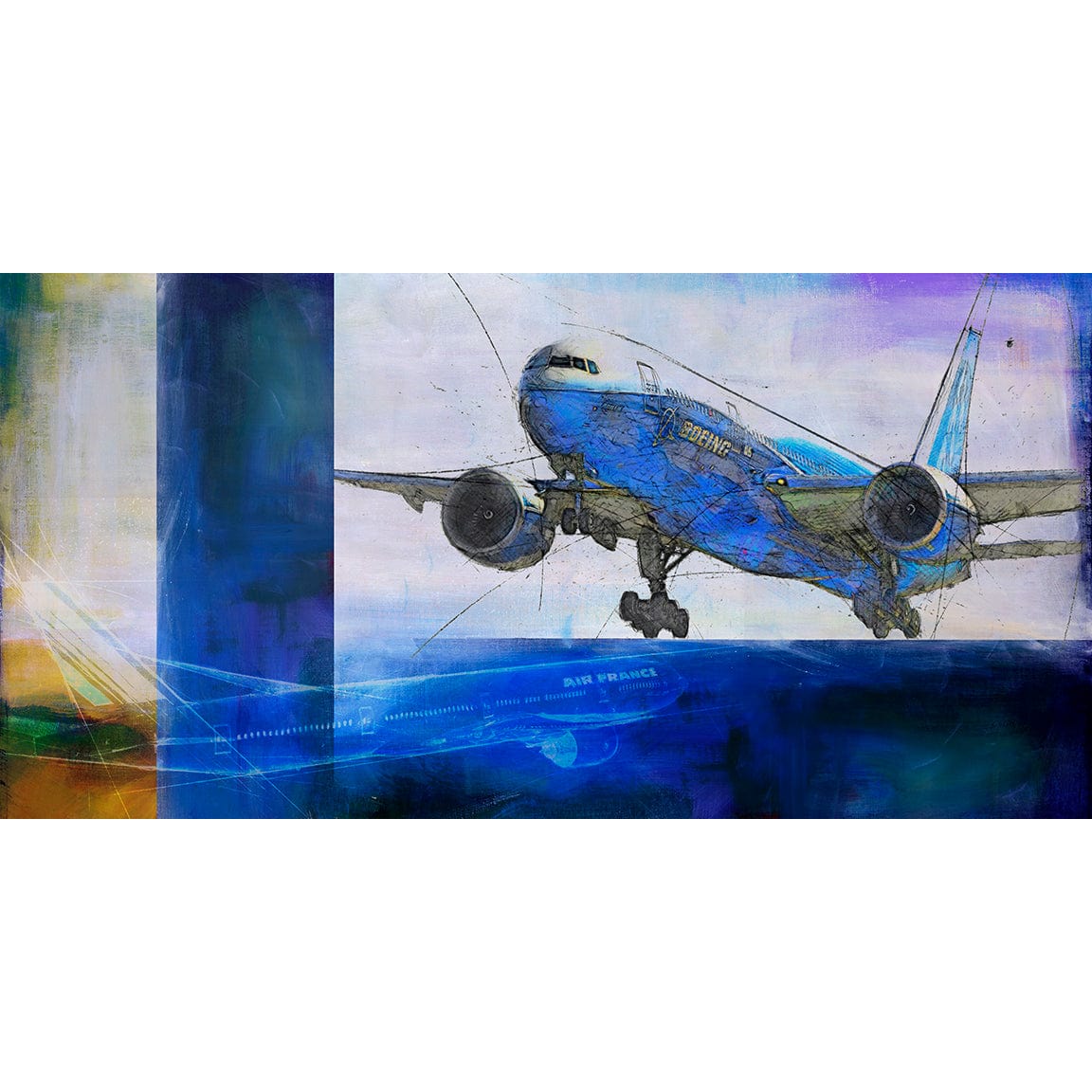 Frank Martin Artwork & Prints 48x24 / Paper The Boeing 777 No. 3 Frank Martin Print