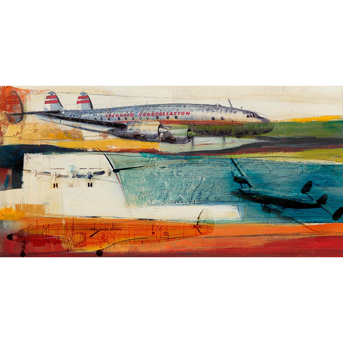 Frank Martin Artwork & Prints 48x24 / Paper The Lockheed Constellation - The Connie Frank Martin Print