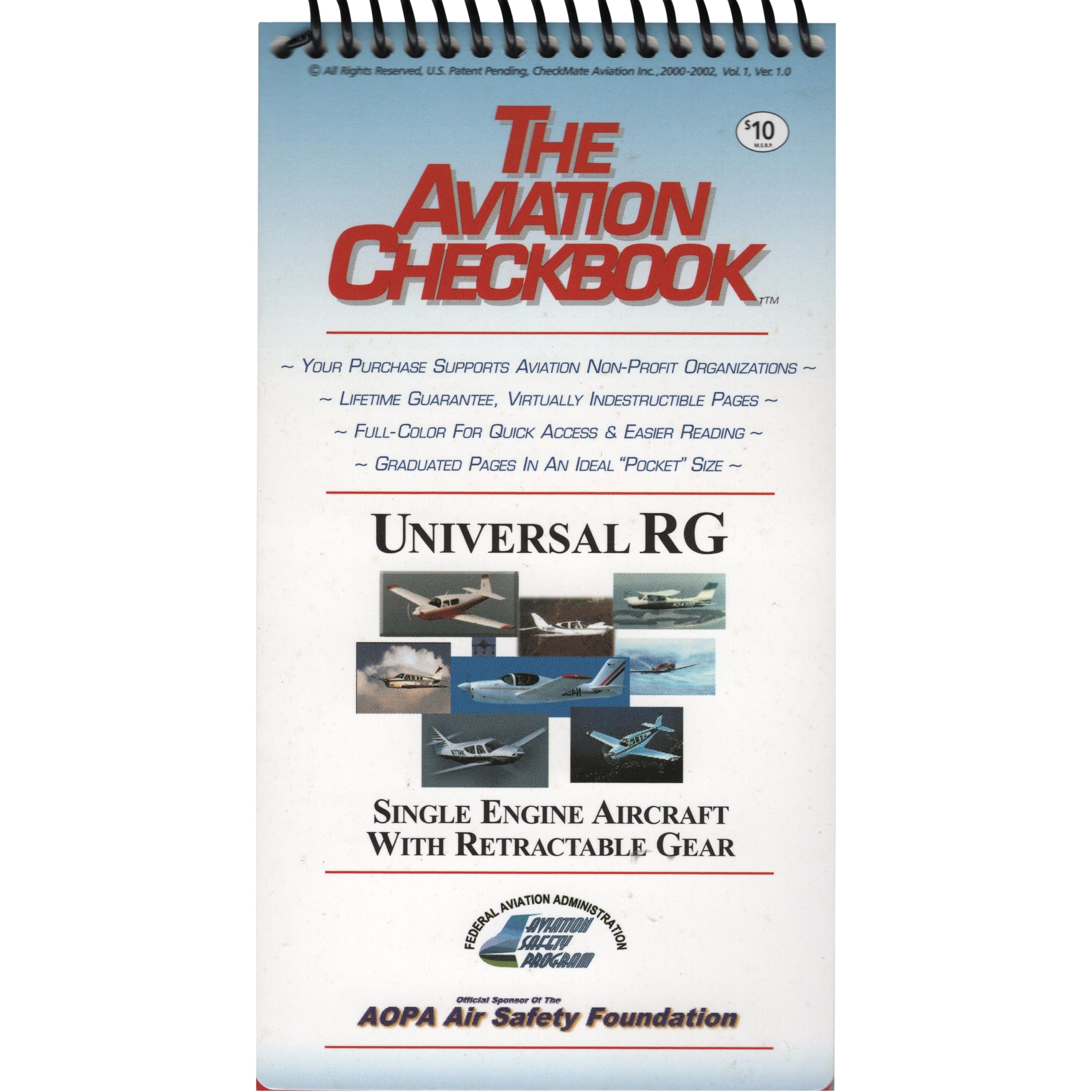 Checkmate Aviation Aviation Checklists Non-Specific Aircraft Model Universal Retract Gear CheckBook, Volume 1