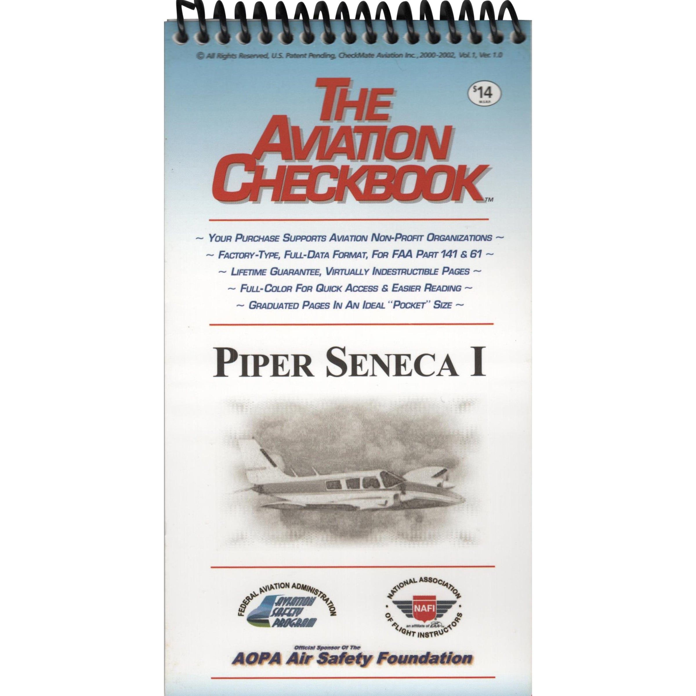 Checkmate Aviation Aviation Checklists Piper Seneca I,PA-34 200 CheckBook, Volume 1