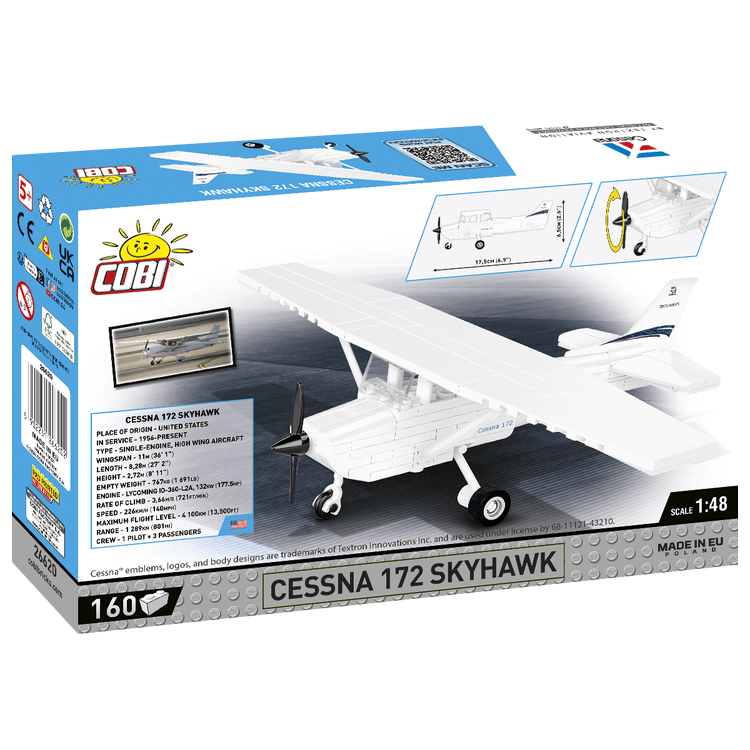 Cobi Blocks Blocks Cessna 172 Skyhawk 160pc Set Cobi Blocks White/Black