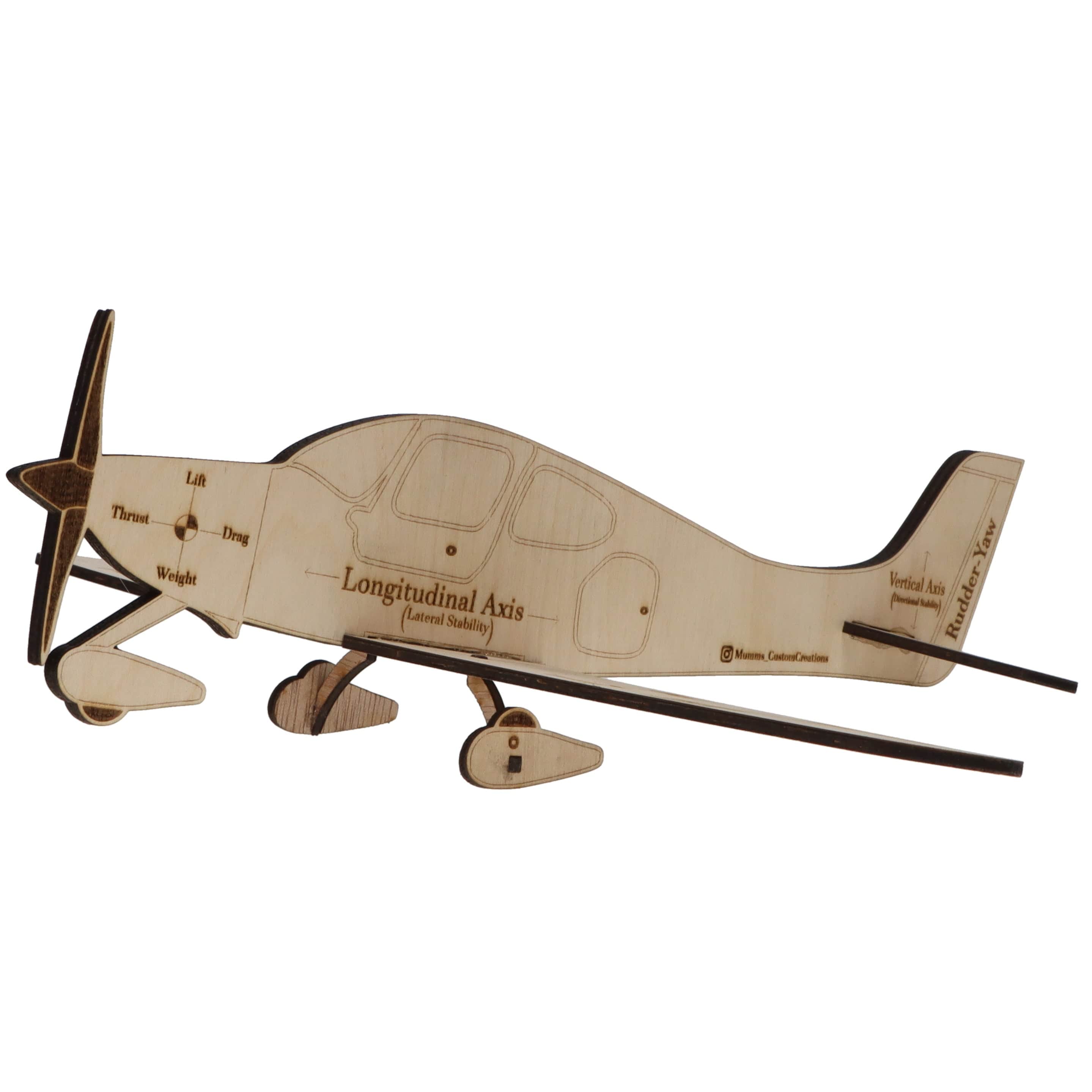 PilotMall.com Books Cirrus SR22 Wooden Airplane Student Training Aid