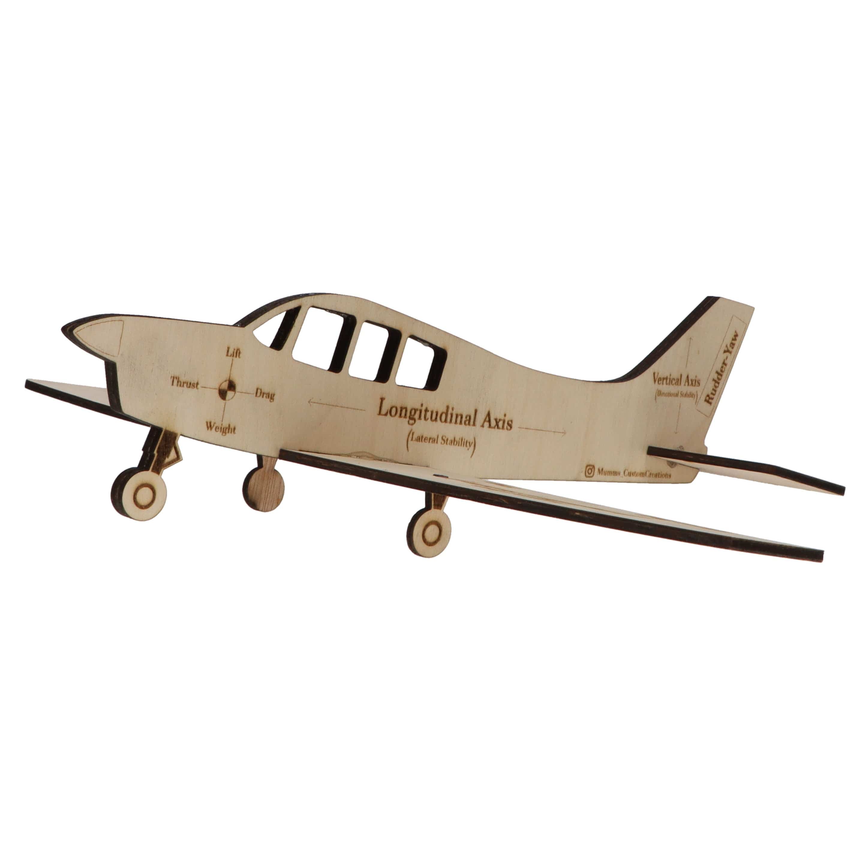 PilotMall.com Books Piper Archer Wooden Airplane Student Training Aid