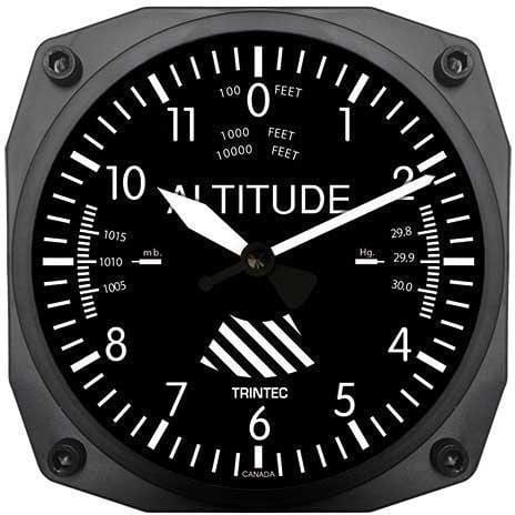 Trintec 6" Altimeter Instrument Style Clock