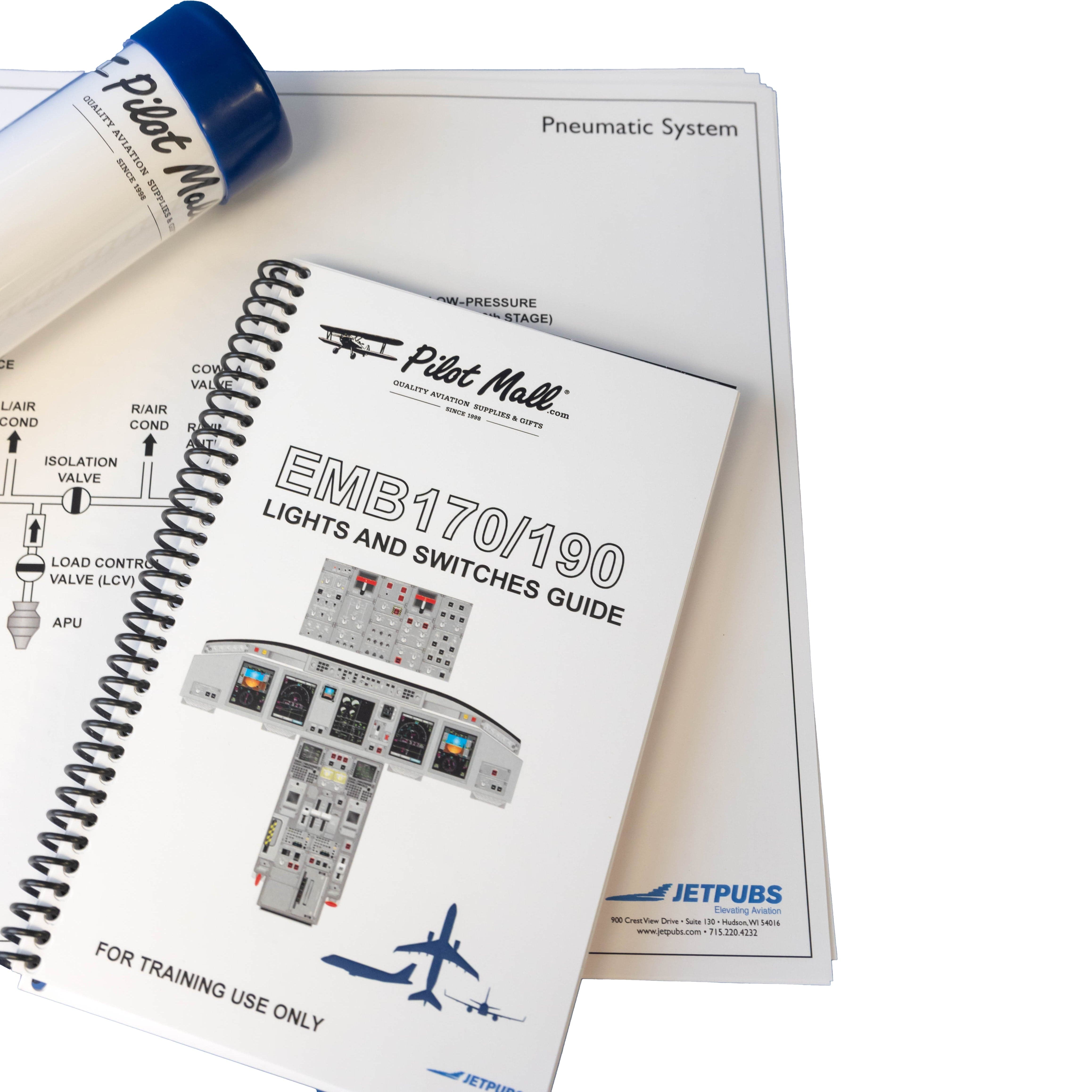 JETPUBS Cockpit Poster Airbus A330 All-In-One Training Kit (Lights & Switches Guide, Cockpit Poster & Schematics)