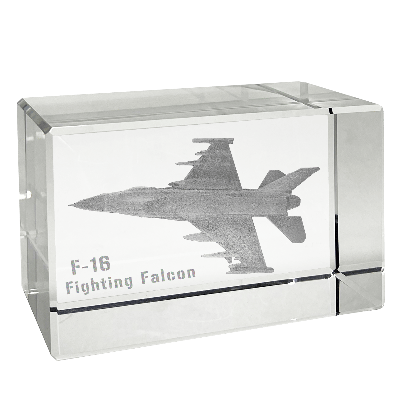 Etched Memory F-16 Fighting Falcon 3D Rectangle Block