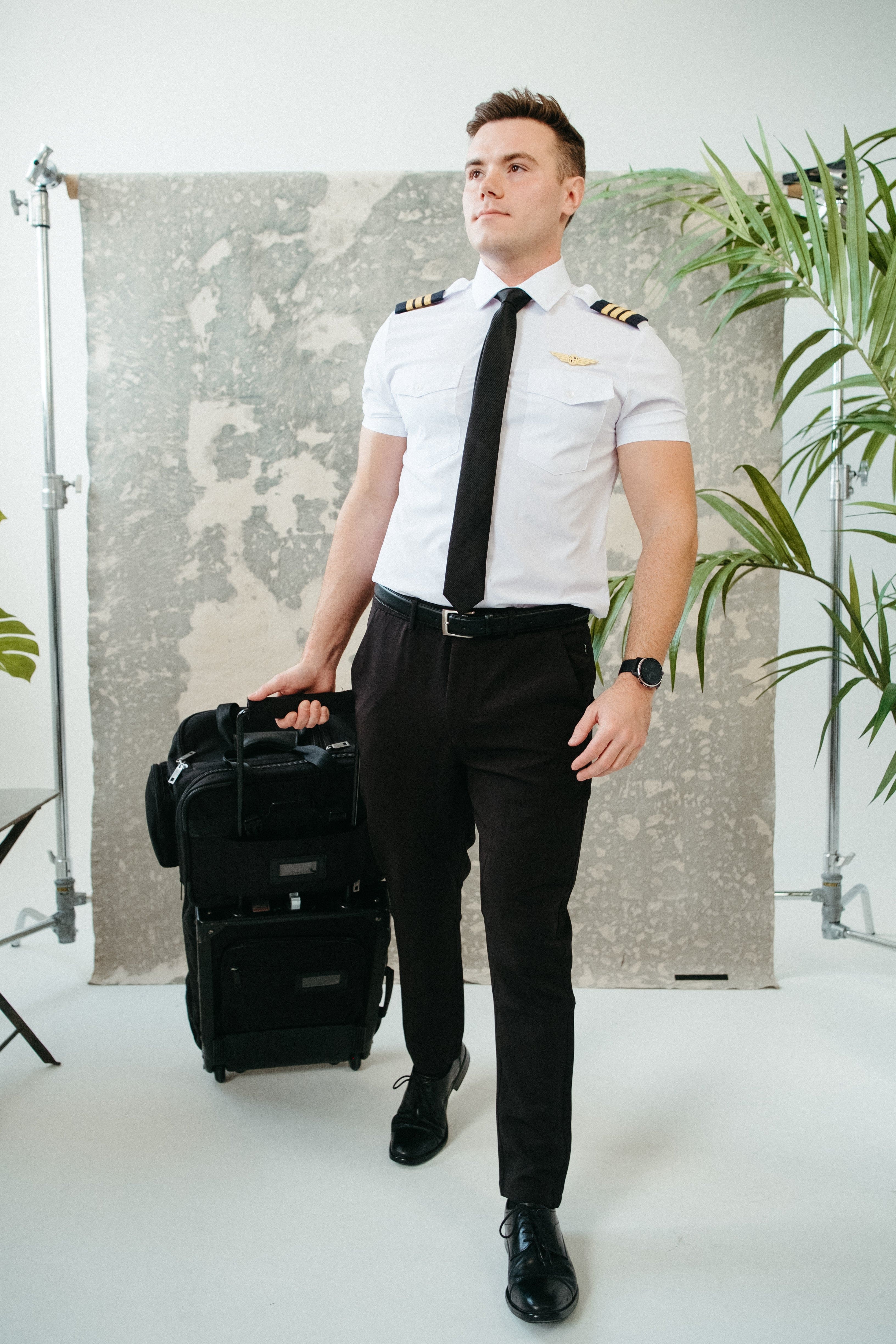 Flight Men's Professional Pilot Shirt Tall (With Eyelets)