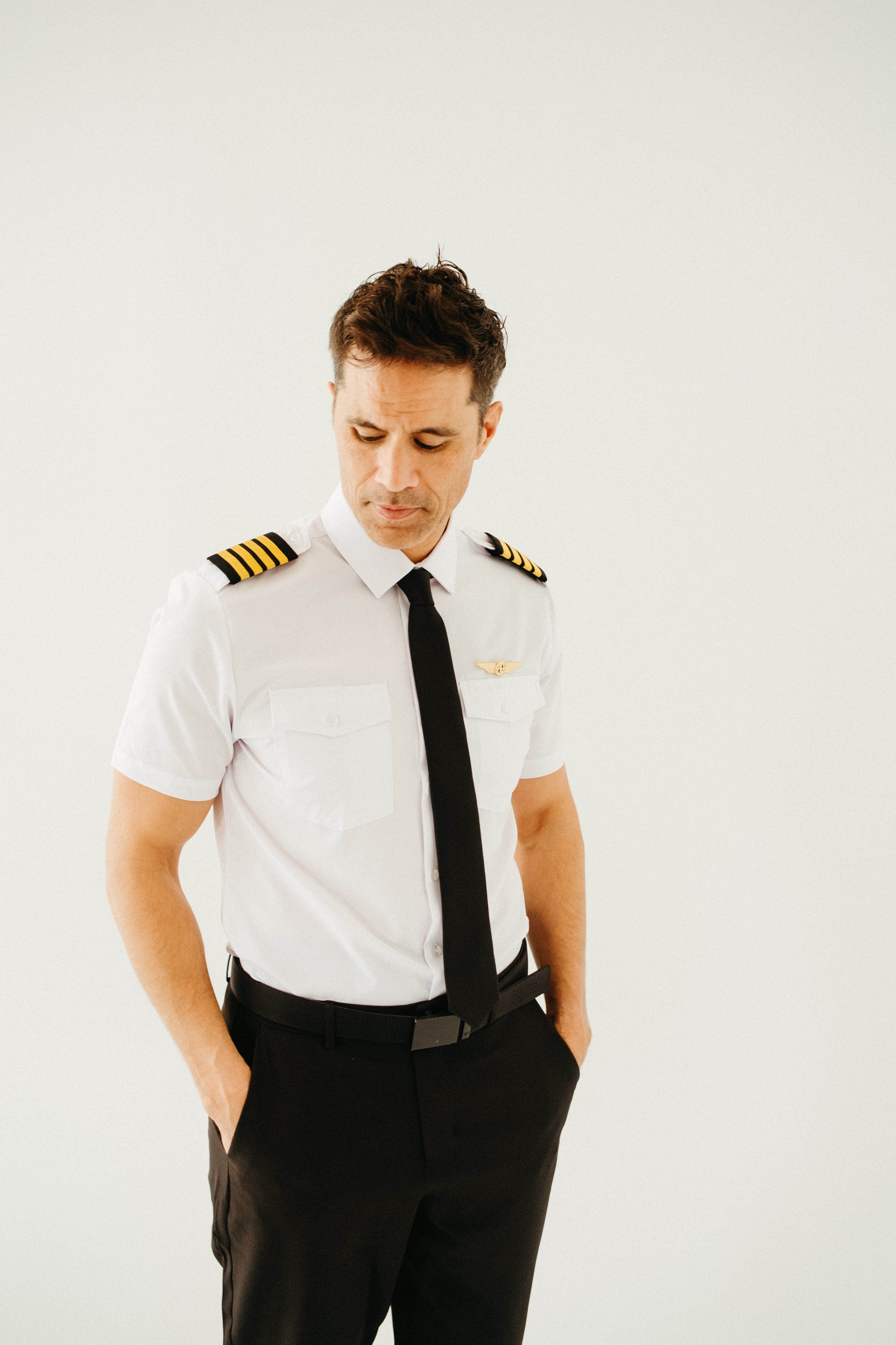 Flight Men's Professional Pilot Shirt (No Eyelets)