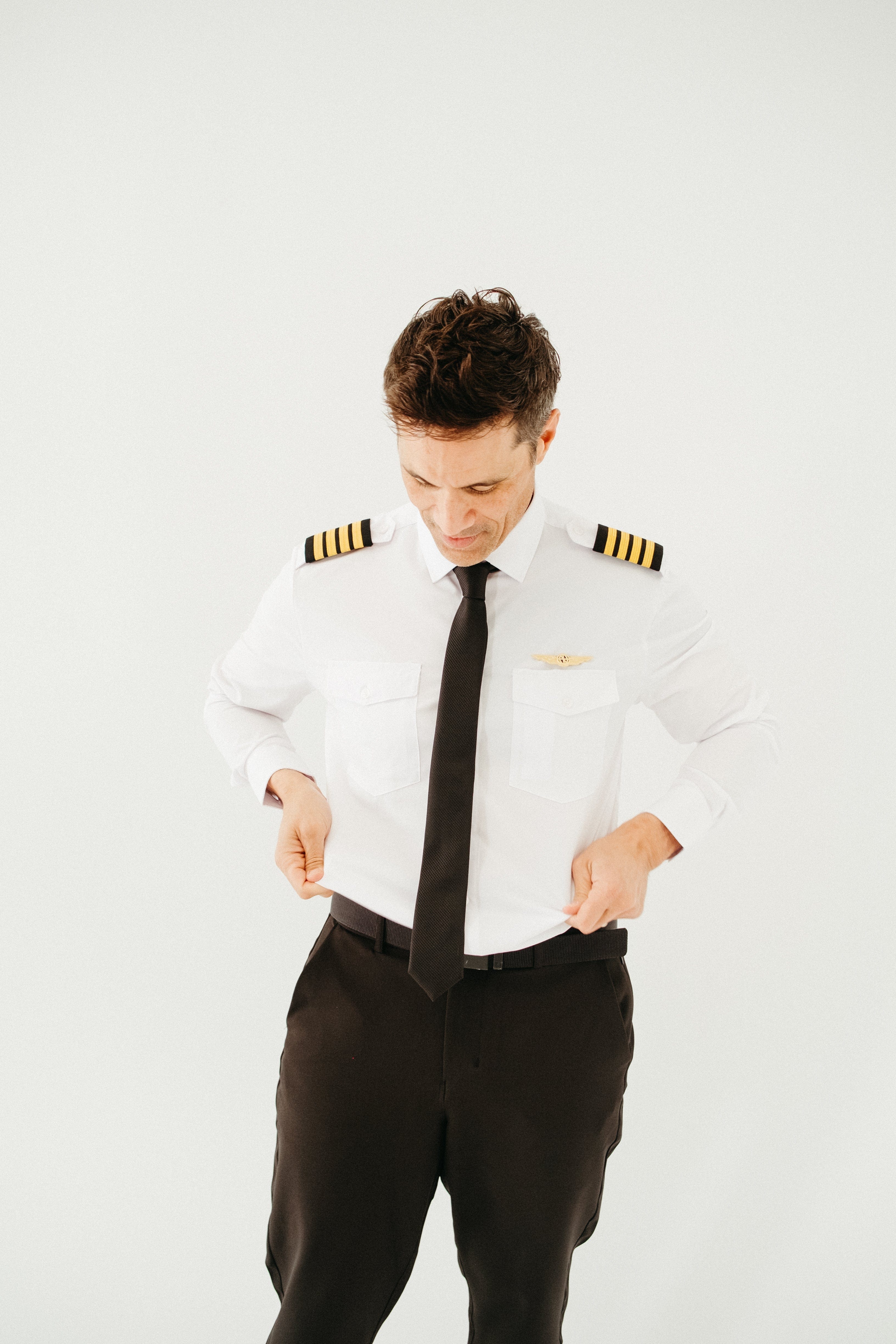 Flight Men's Professional Pilot Shirt (No Eyelets)