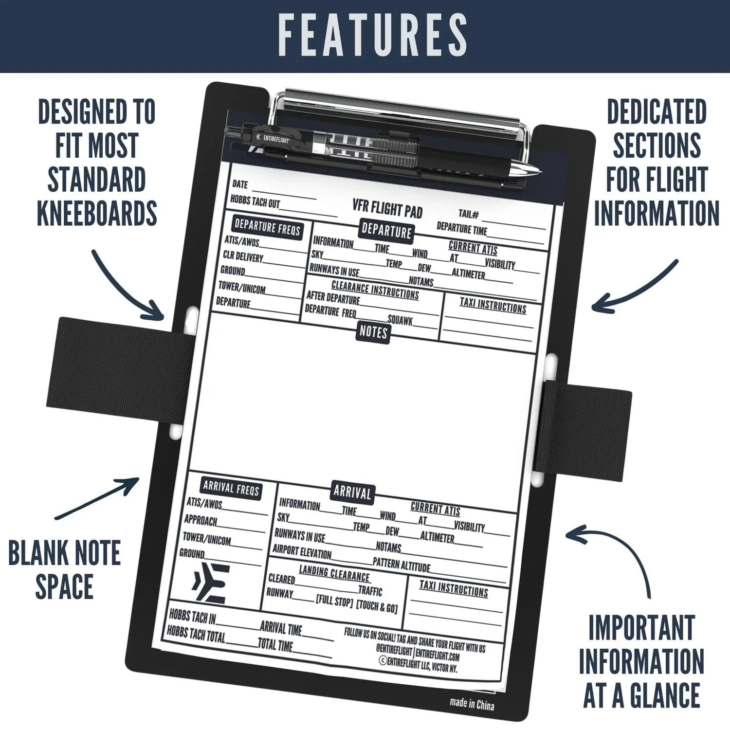 EntireFlight Forms & Checklists EntireFlight VFR Flight Pad 3-Pack: Triple the Organization, Triple the Convenience