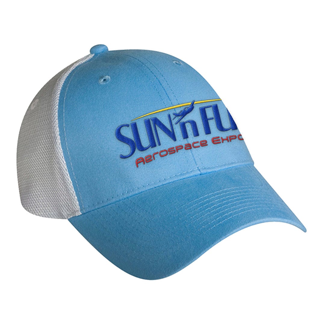 SUN 'n FUN Headwear SUN 'n FUN Blue Sky/White Mesh Back Velcro Closure Structured Ball Cap