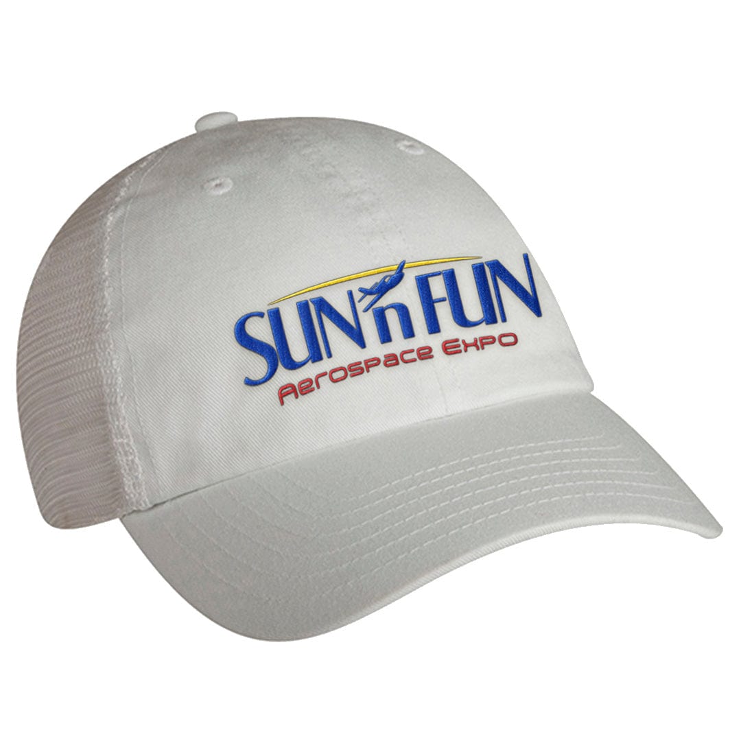 SUN 'n FUN Headwear SUN 'n FUN White Mesh Back Buckle Closure Unstructured Ball Cap