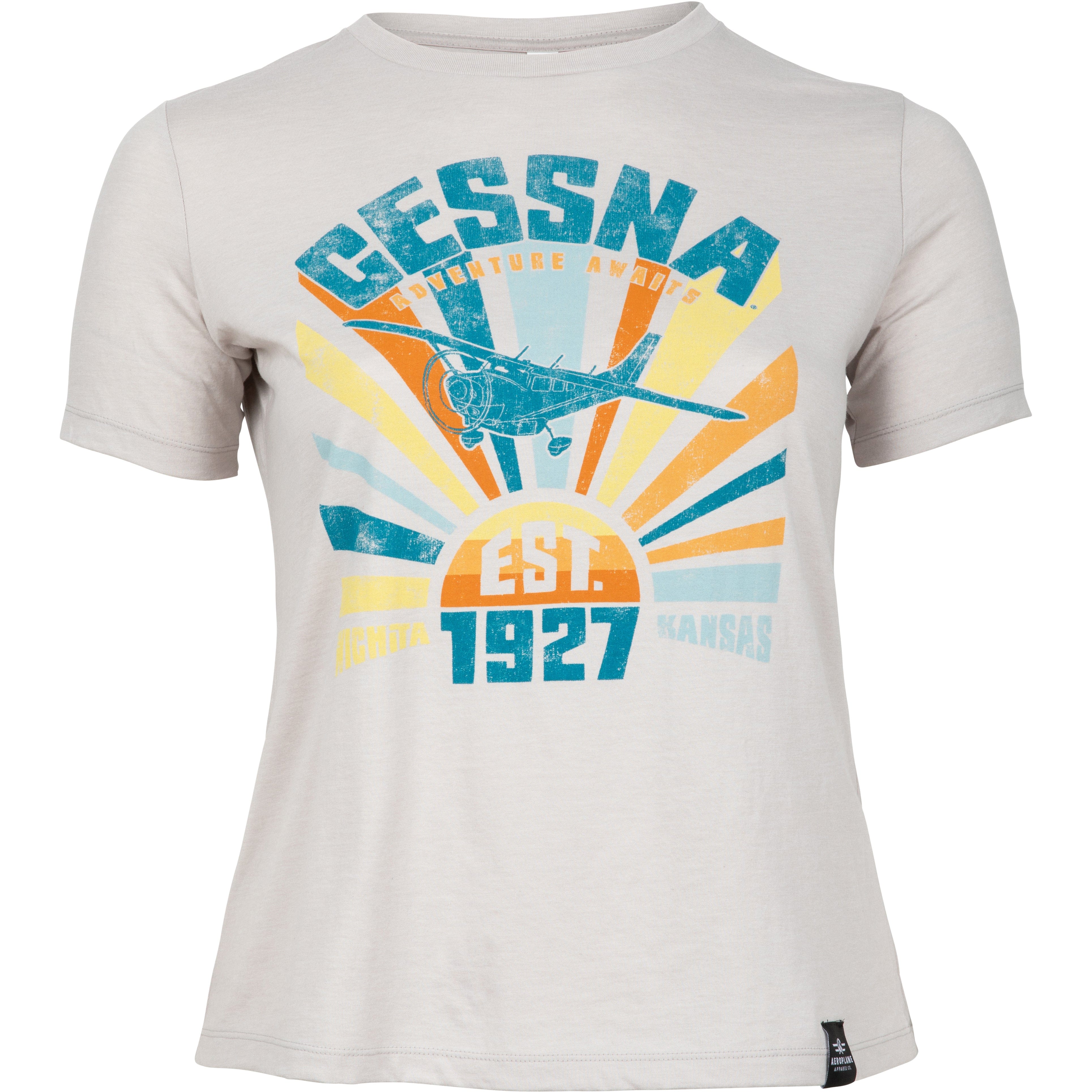 Adventure Awaits Cessna Officially Licensed Aeroplane Apparel Co. Women's T-Shirt