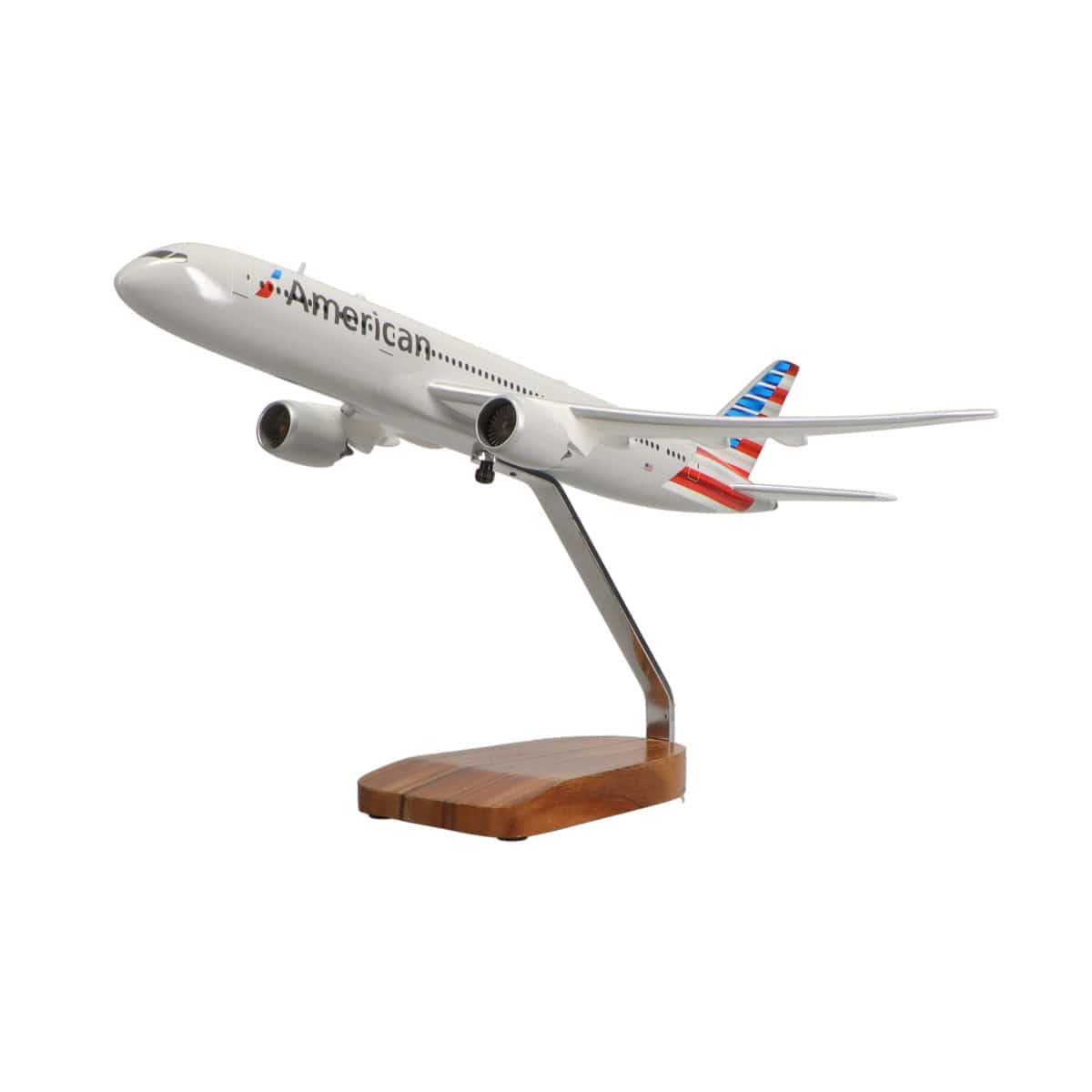 Boeing 787-9 American Airlines modelo grande de caoba